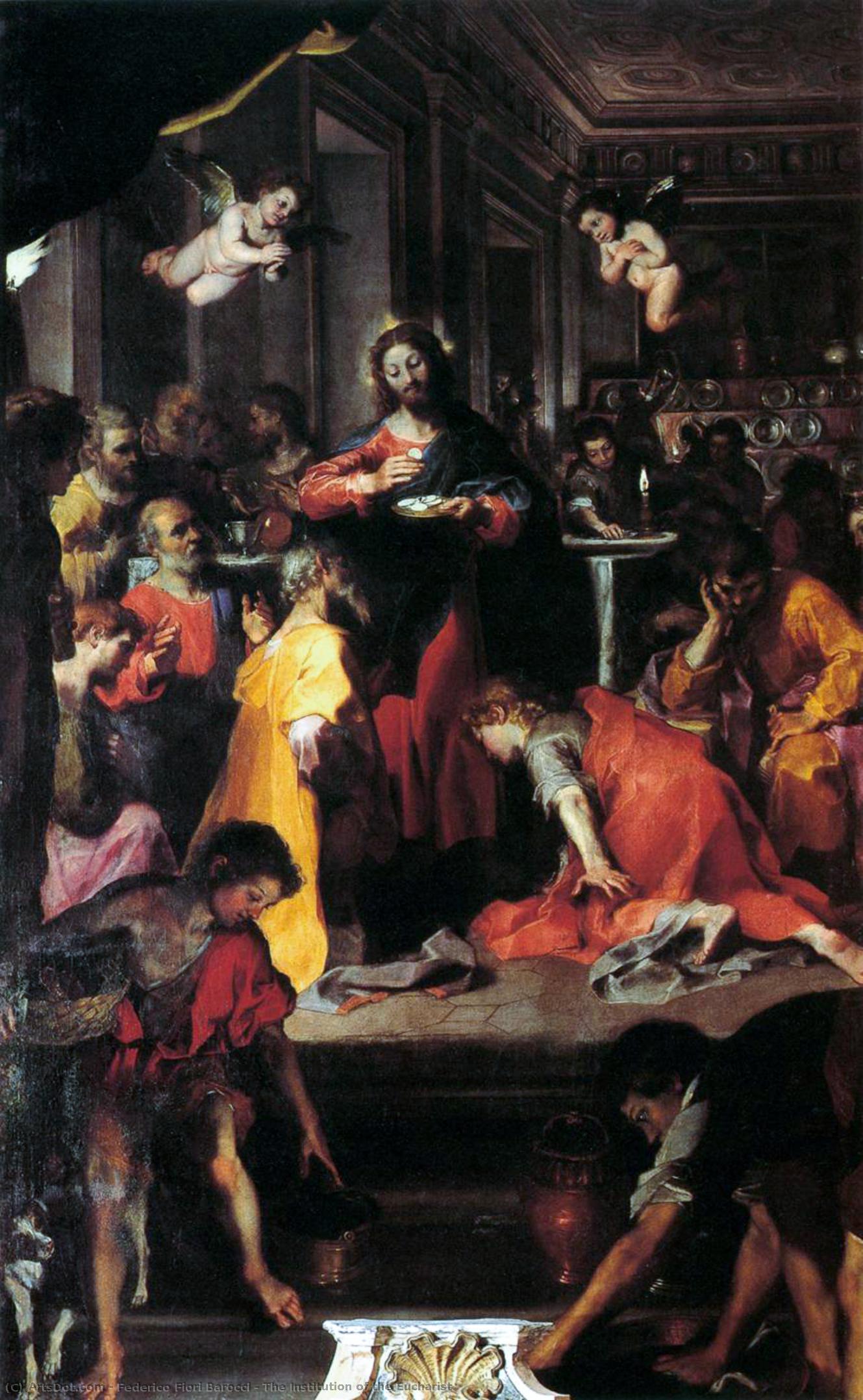 Ottenere Riproduzioni Di Belle Arti L`istituzione dell`Eucaristia, 1608 di Federico Fiori Barocci (1535-1612, Italy) | ArtsDot.com