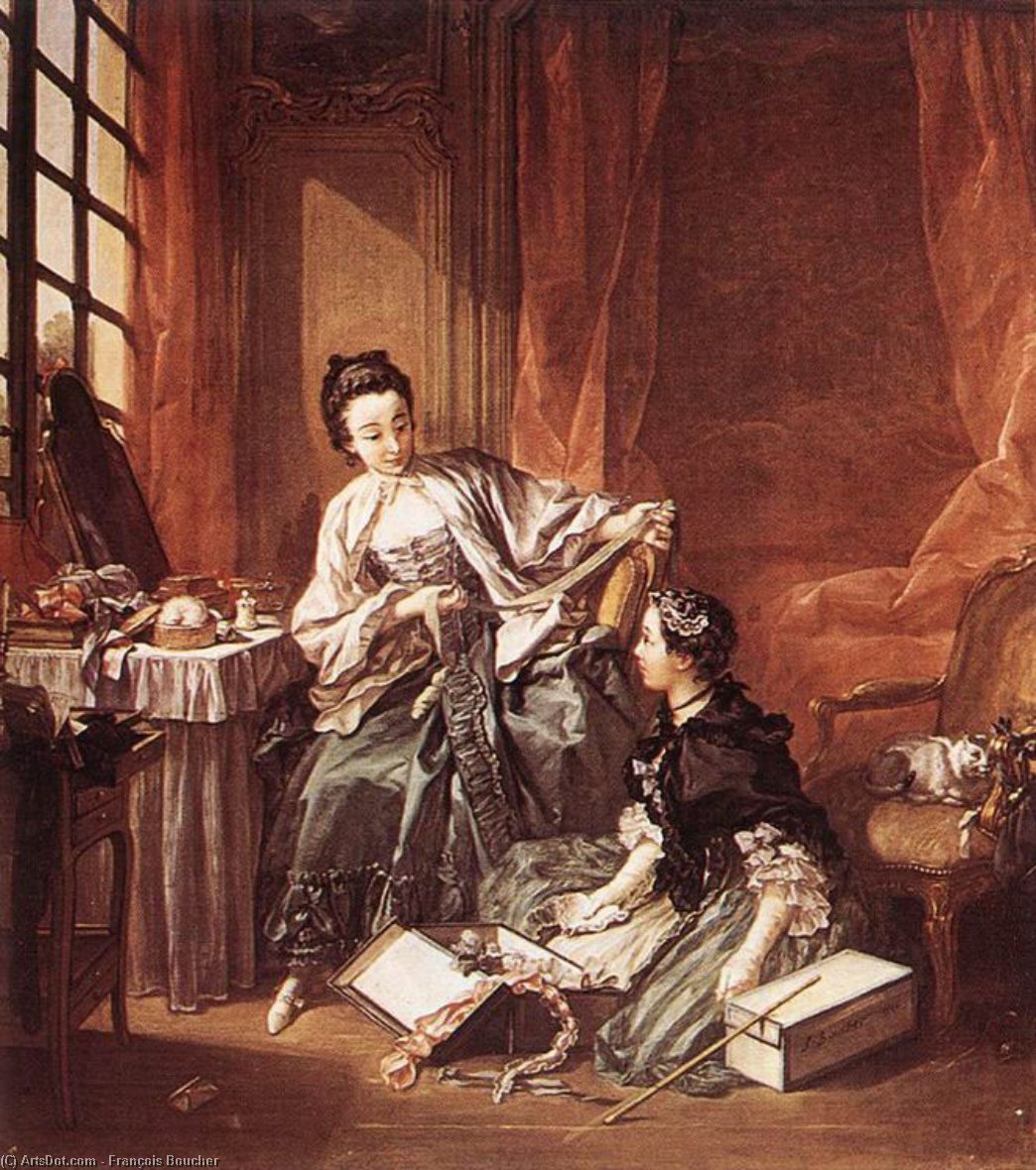Order Oil Painting Replica The Milliner (The Morning), 1746 by François Boucher (1703-1770, France) | ArtsDot.com