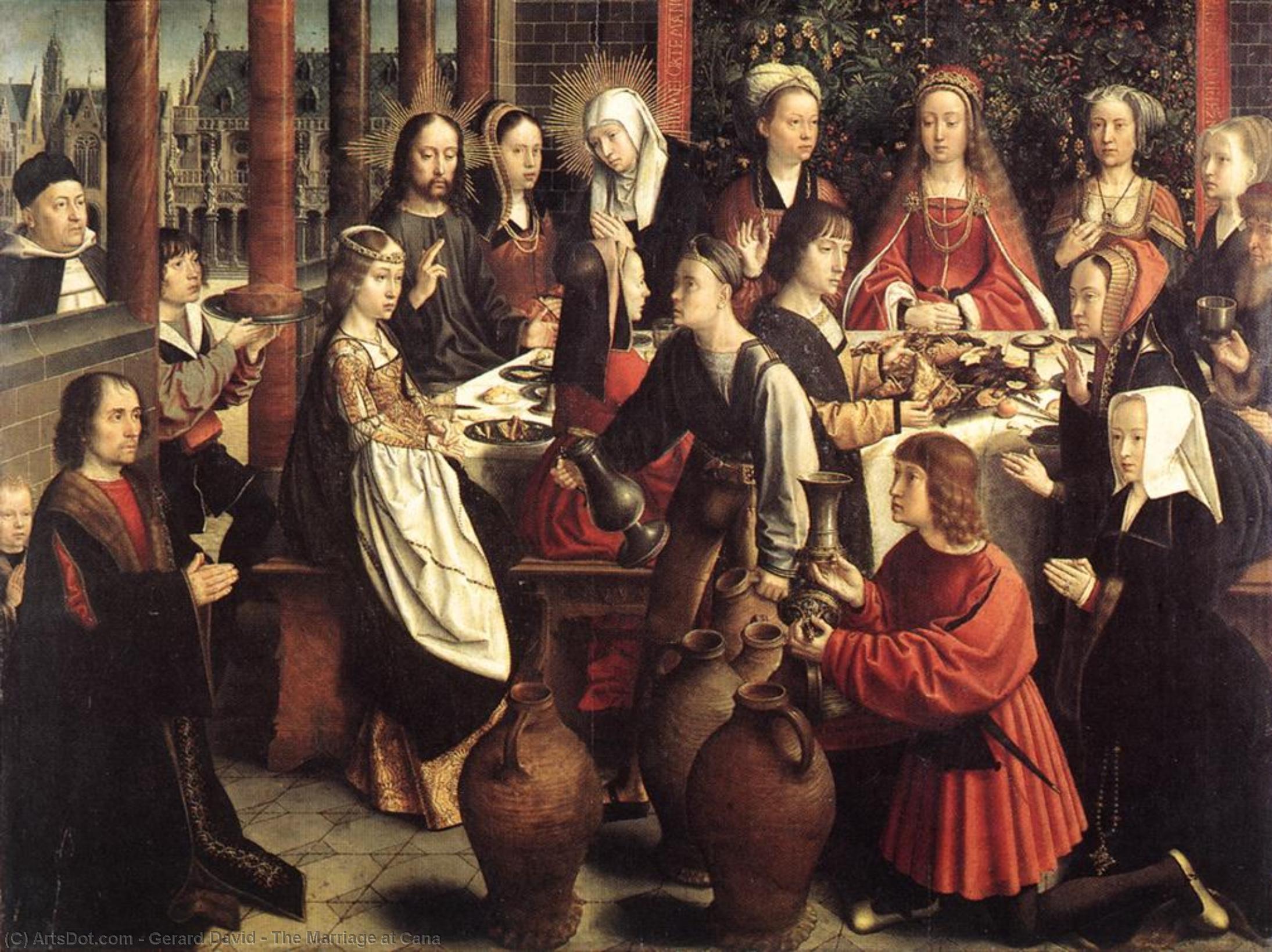 顺序 畫複製 卡纳的婚姻, 1500 通过 Gerard David (1450-1523, Netherlands) | ArtsDot.com