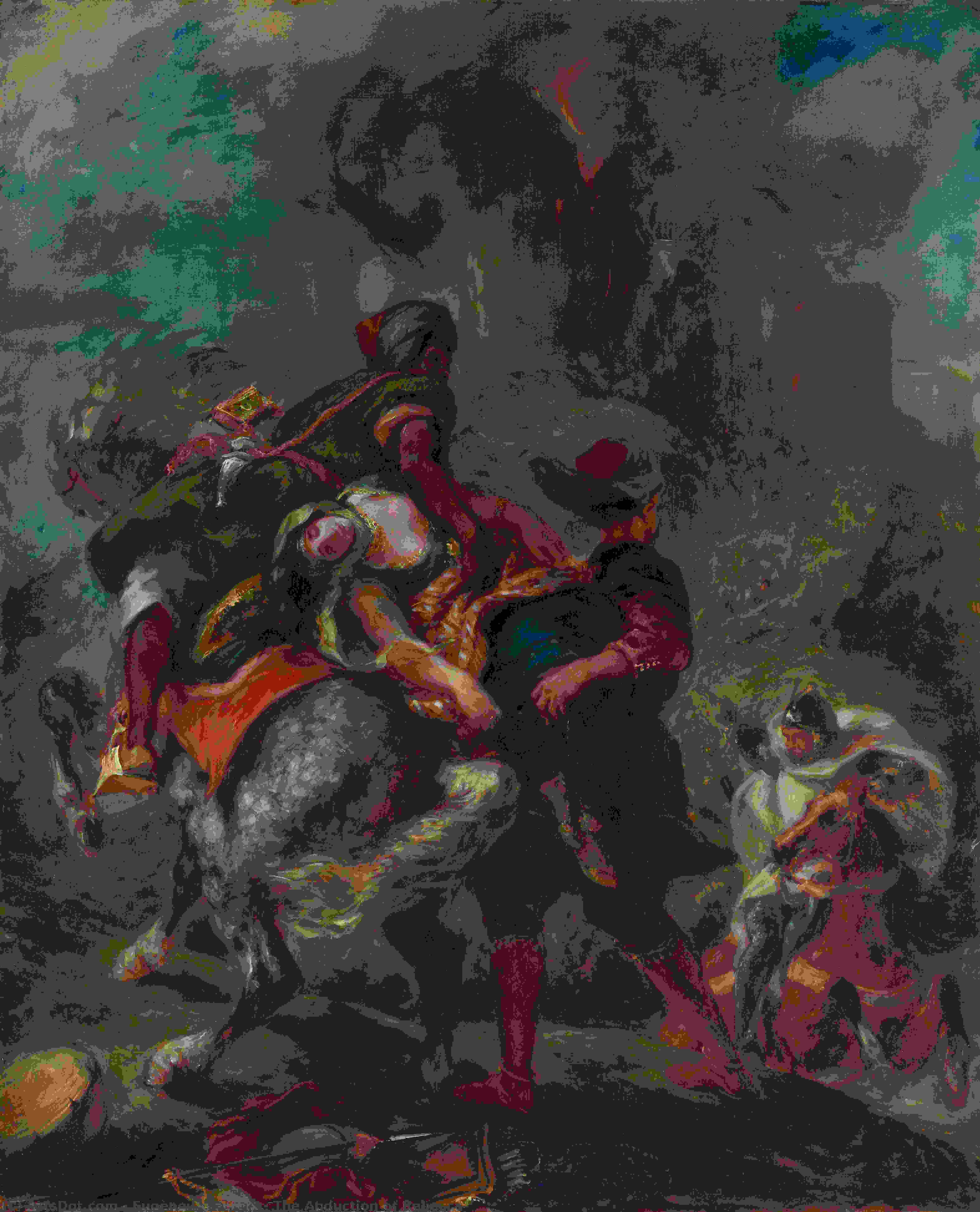 Ordinare Riproduzioni Di Quadri Il rapimento di Rebecca, 1846 di Eugène Delacroix (1798-1863, France) | ArtsDot.com