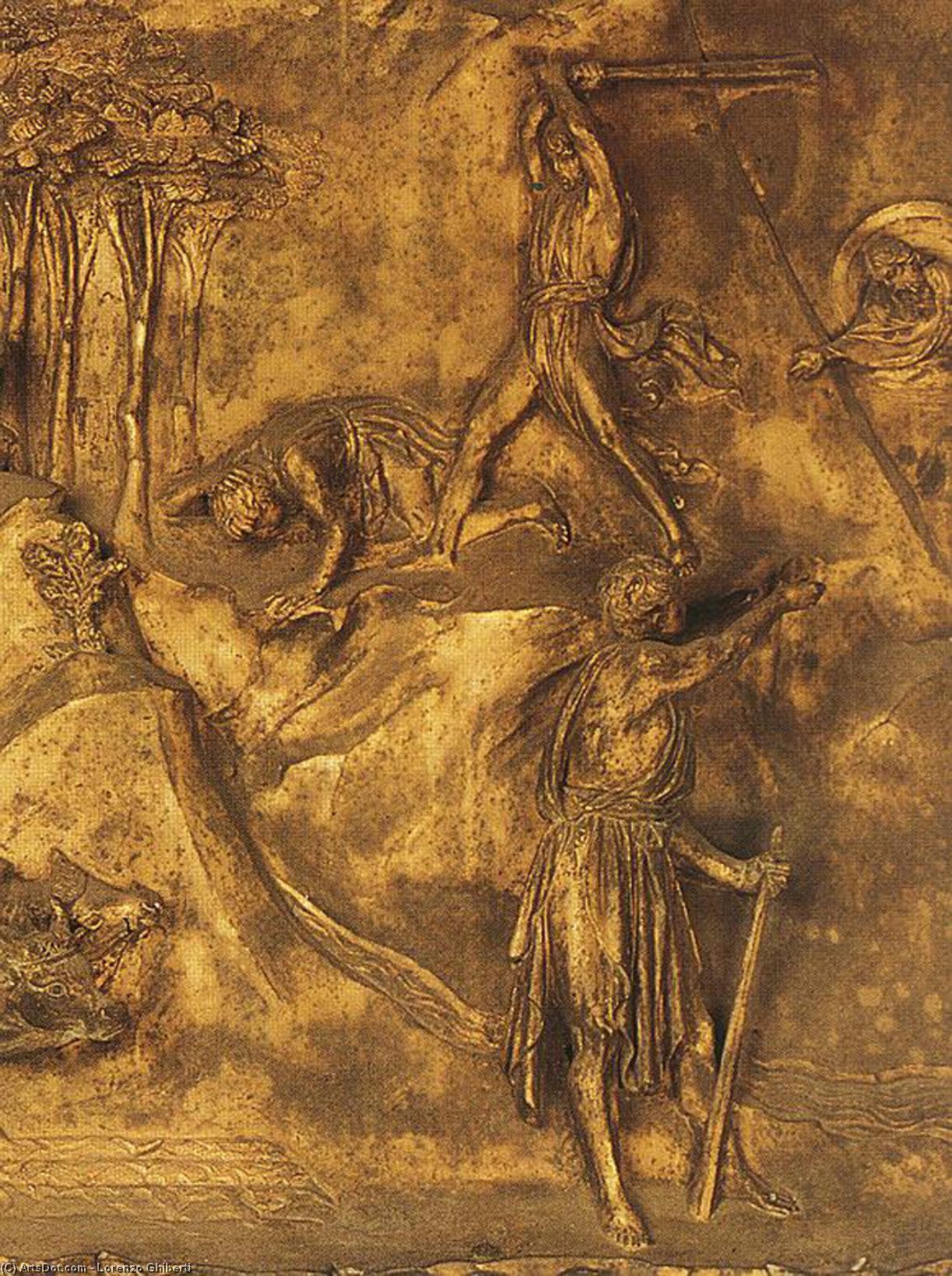 Order Artwork Replica Cain and Abel (detail), 1425 by Lorenzo Ghiberti (1378-1455, Italy) | ArtsDot.com