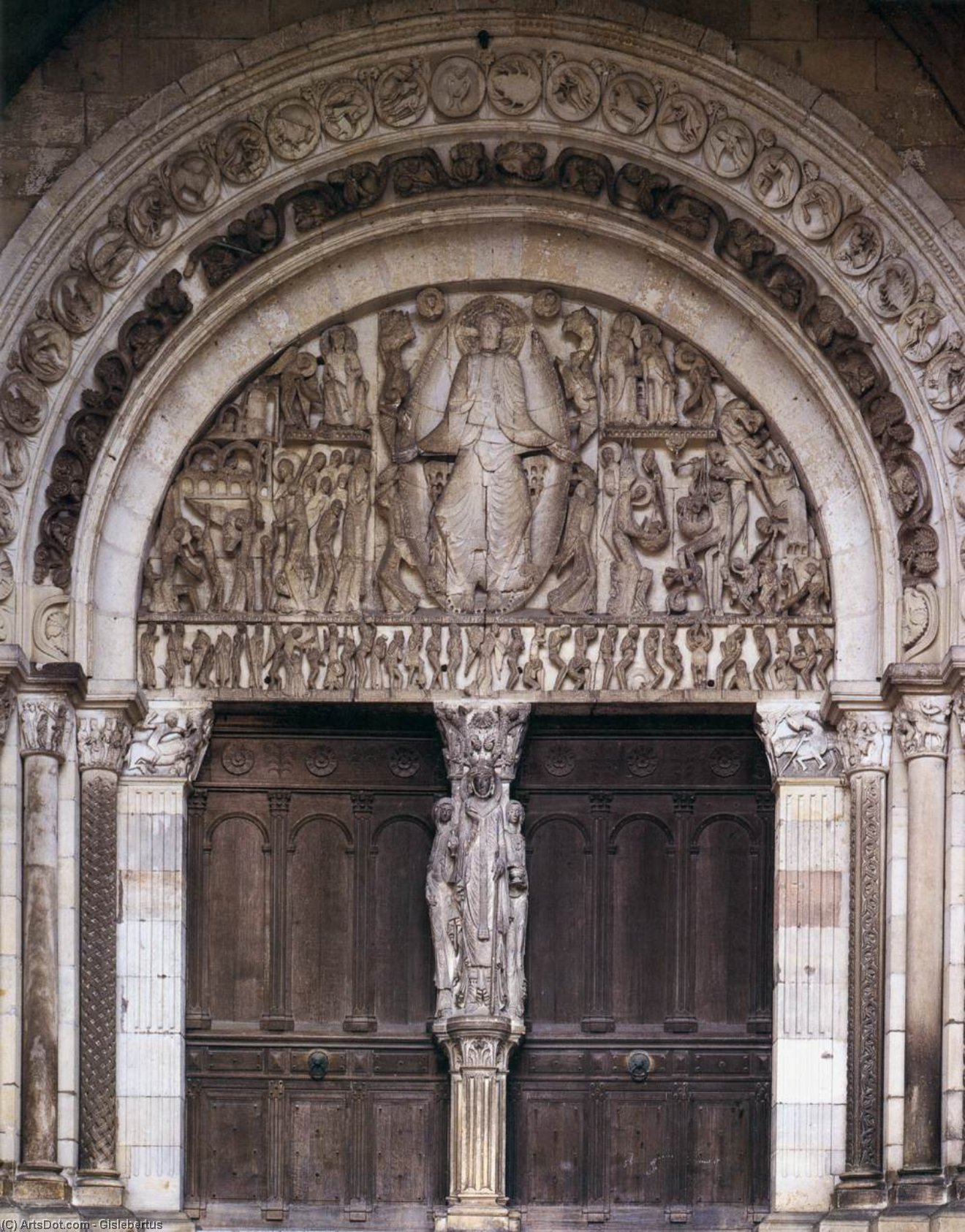 顺序 畫複製 主要门户。, 1130 通过 Gislebertus (1120-1135, France) | ArtsDot.com
