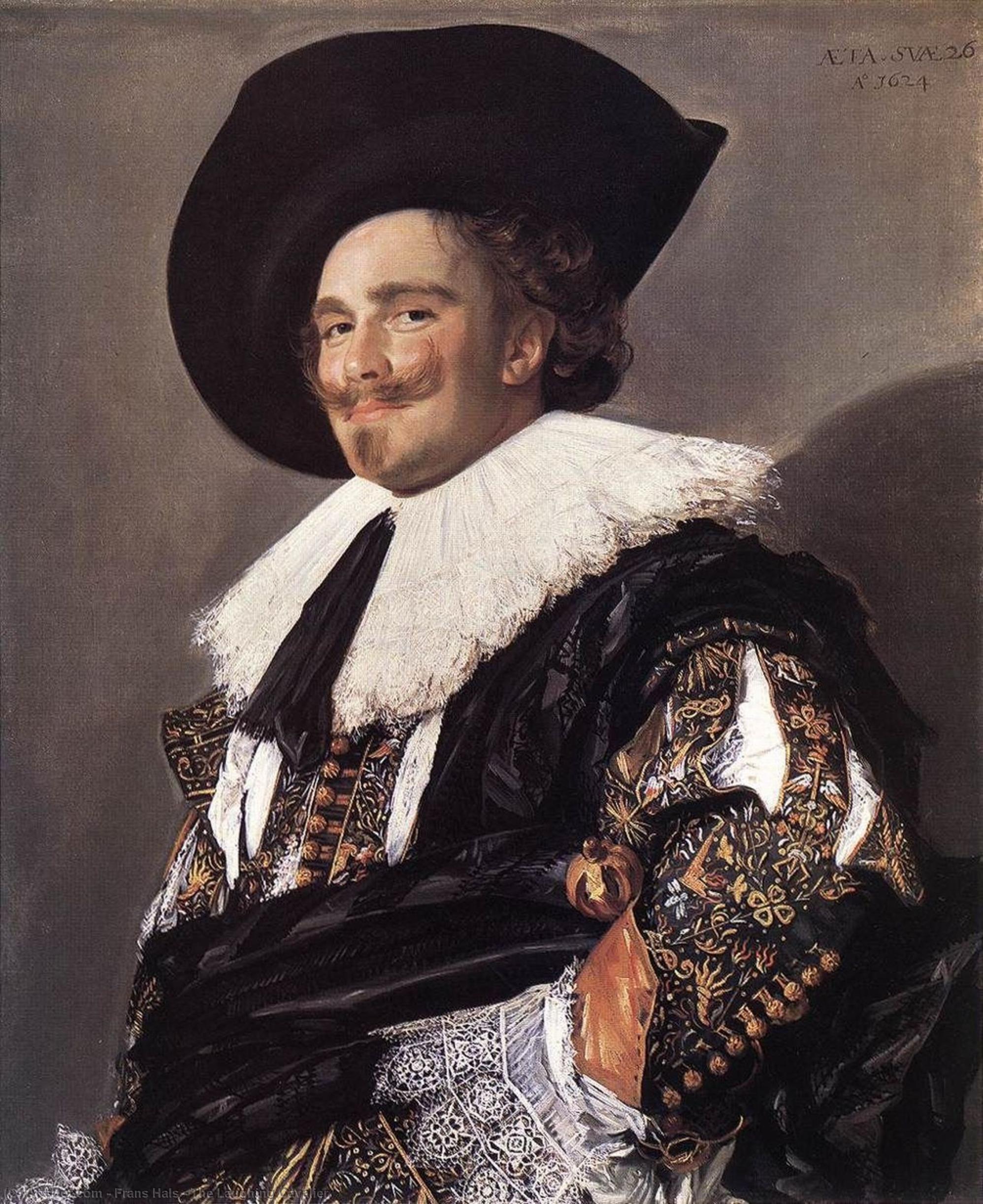 Pedir Grabados De Calidad Del Museo El Cavalier Riendo, 1624 de Frans Hals (1580-1666, Belgium) | ArtsDot.com