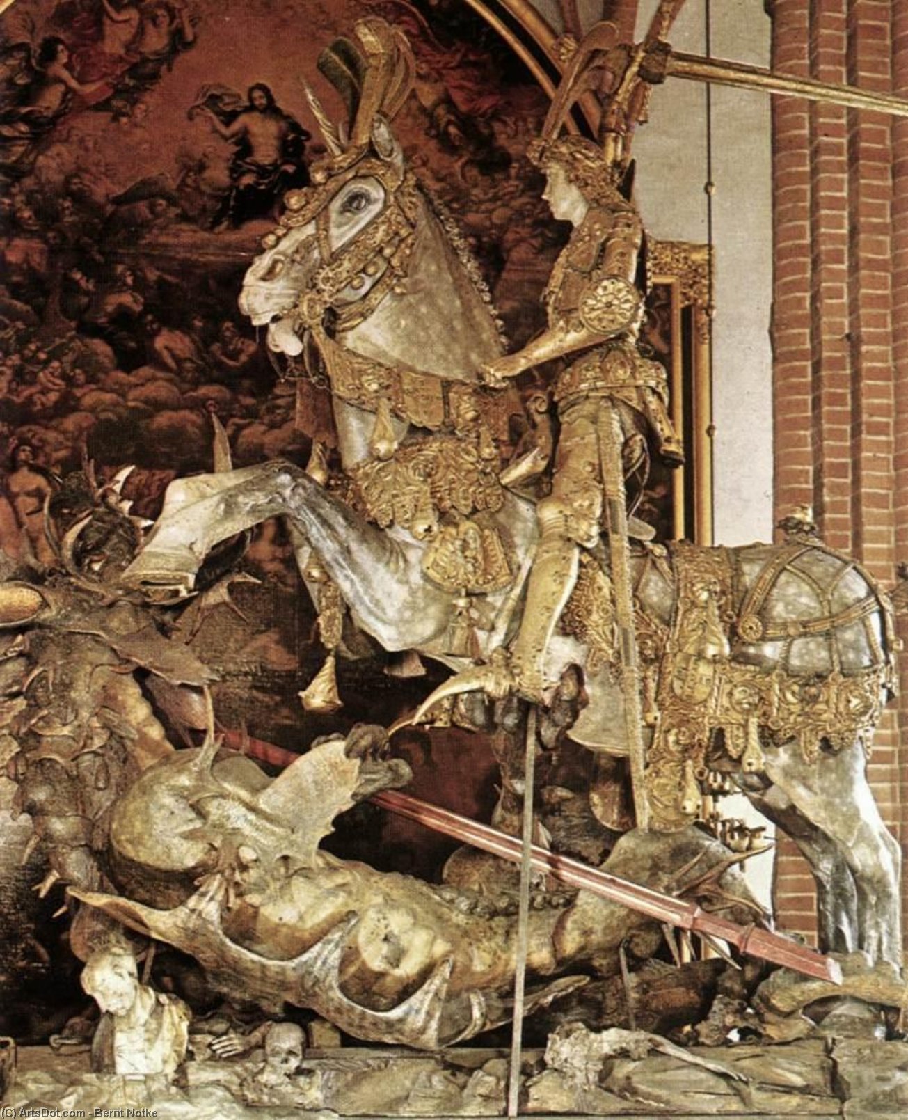 Order Oil Painting Replica St George and the Dragon (detail), 1487 by Bernt Notke (1440-1509, Germany) | ArtsDot.com