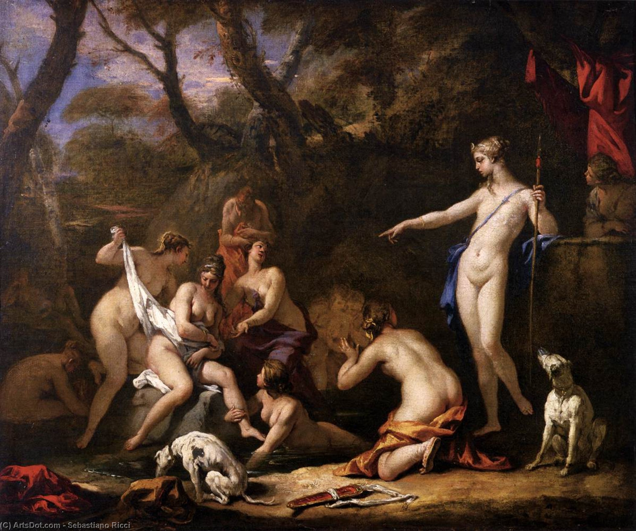 Ordinare Riproduzioni D'arte Diana e Callisto, 1712 di Sebastiano Ricci (1659-1734, Italy) | ArtsDot.com