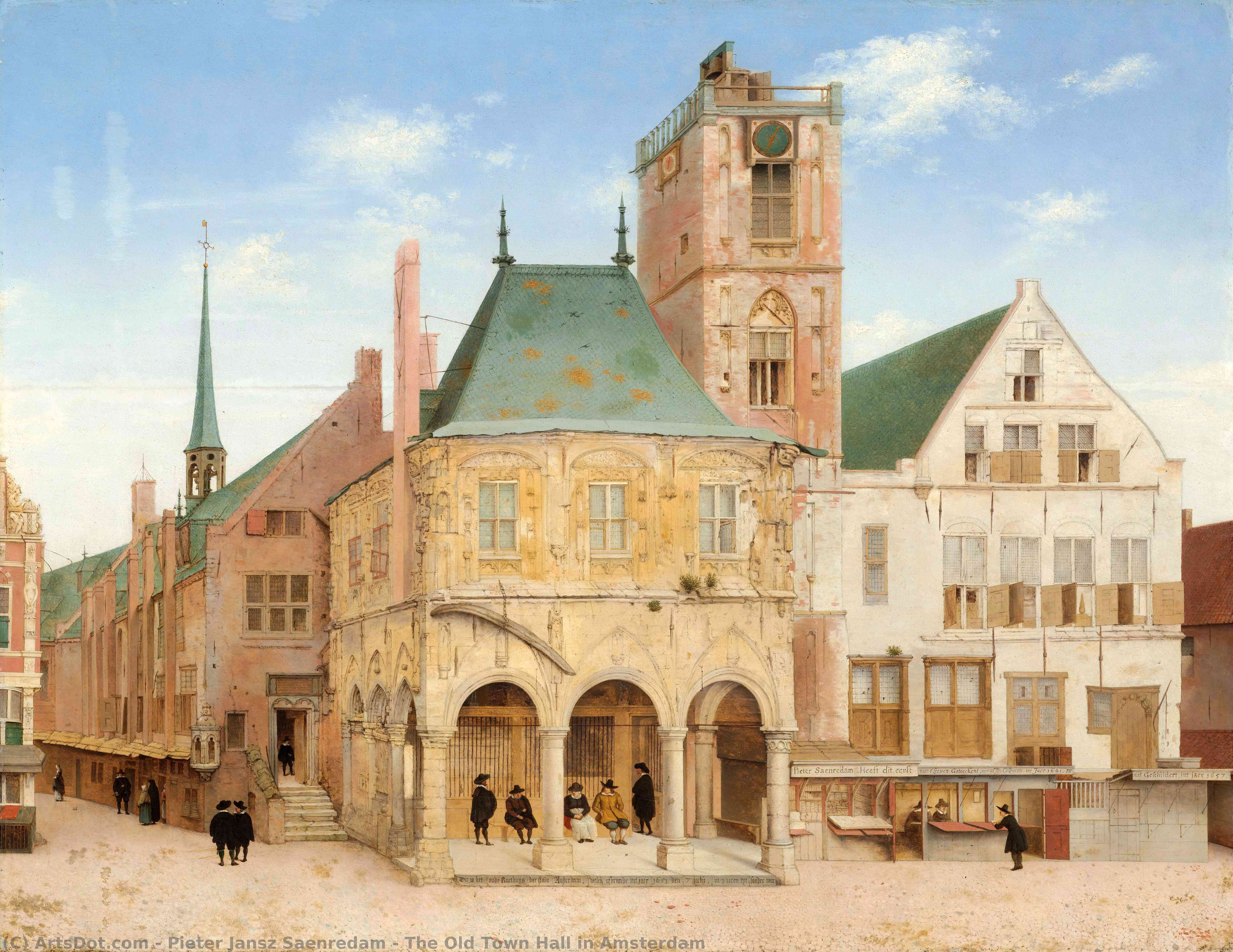 顺序 藝術再現 阿姆斯特丹老城厅, 1657 通过 Pieter Jansz Saenredam (1597-1665, Netherlands) | ArtsDot.com