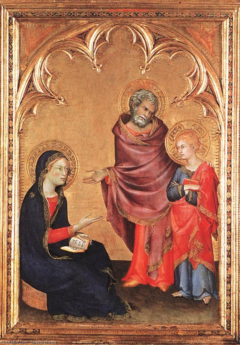 Compre Museu De Reproduções De Arte Cristo retornando aos seus pais, 1342 por Simone Martini (1284-1344, Italy) | ArtsDot.com