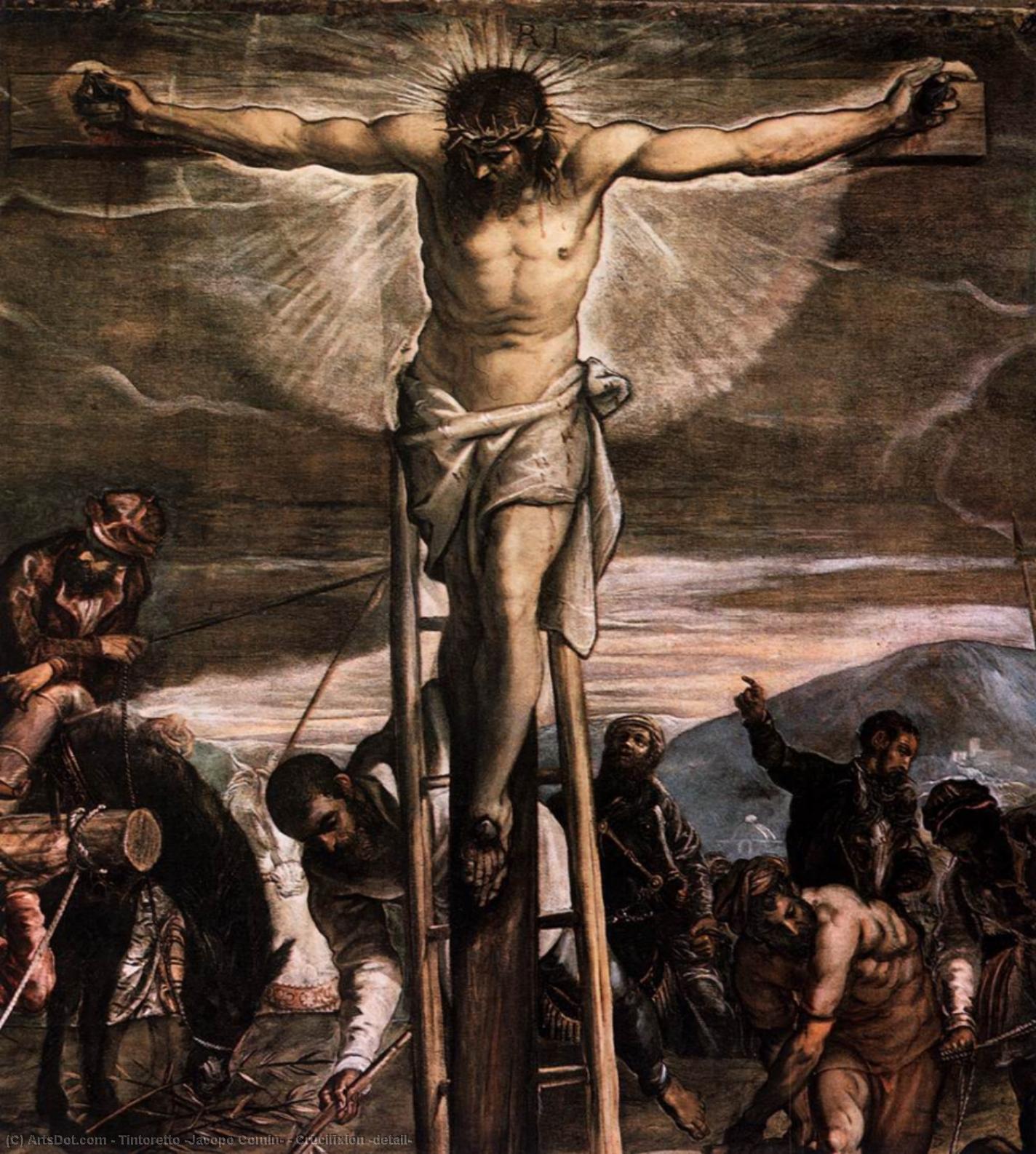 Order Artwork Replica Crucifixion (detail), 1565 by Tintoretto (Jacopo Comin) (1518-1594, Italy) | ArtsDot.com