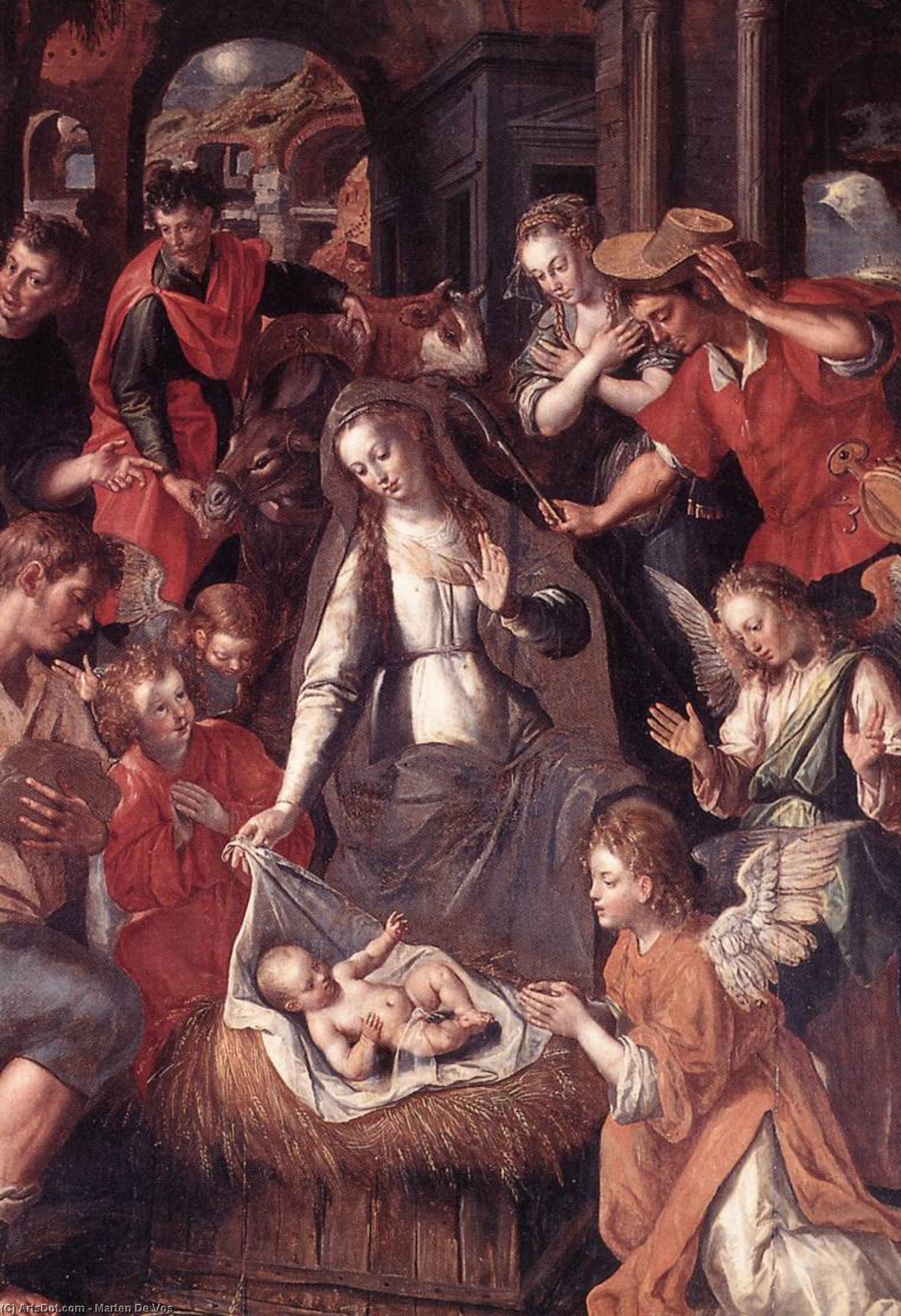 Order Artwork Replica Scene from the Life of the Virgin, 1600 by Maarten De Vos (1532-1603) | ArtsDot.com