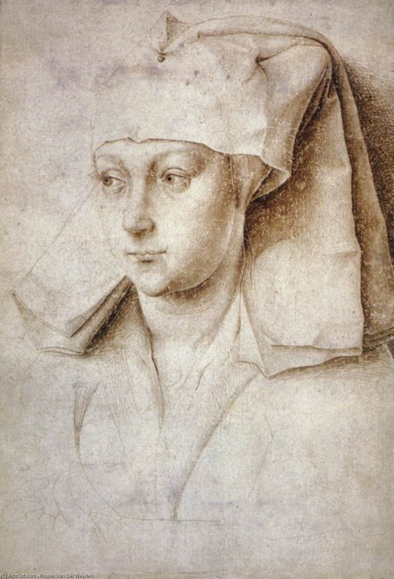 Order Artwork Replica Portrait of a Young Woman, 1440 by Rogier Van Der Weyden (1400-1464, Belgium) | ArtsDot.com