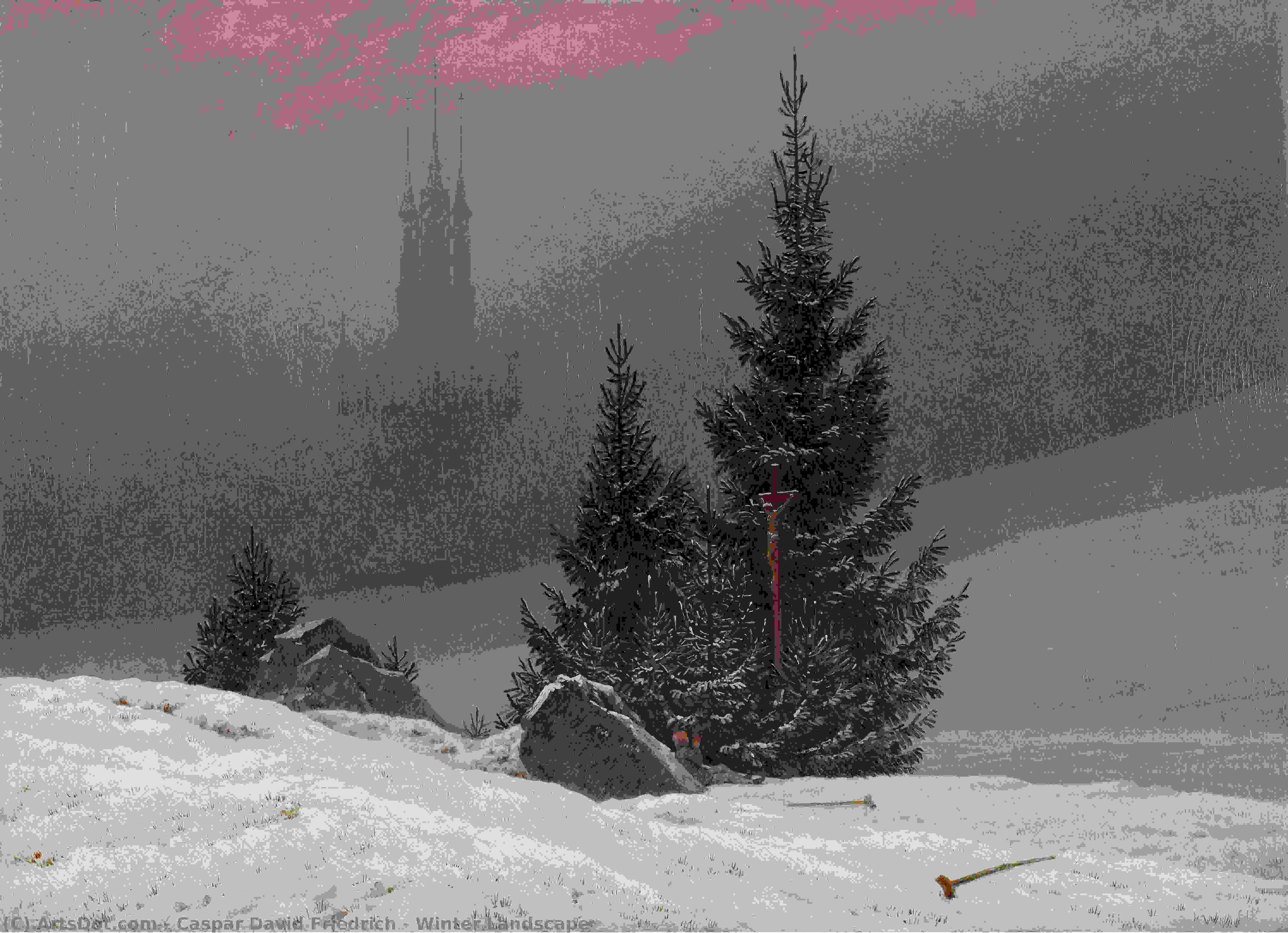 顺序 藝術再現 冬季景观, 1811 通过 Caspar David Friedrich (1774-1840, Germany) | ArtsDot.com