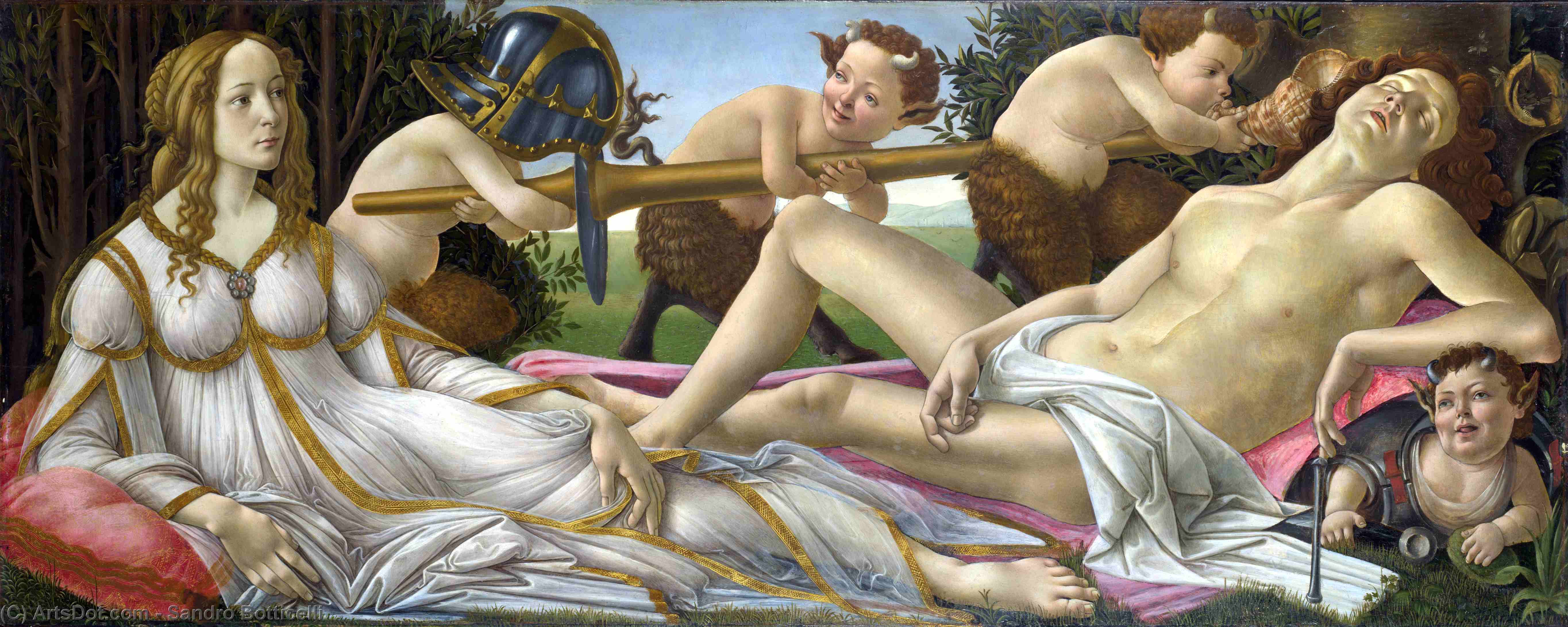 Bestellen Gemälde Reproduktionen Venus und Mars, 1483 von Sandro Botticelli (1445-1510, Italy) | ArtsDot.com