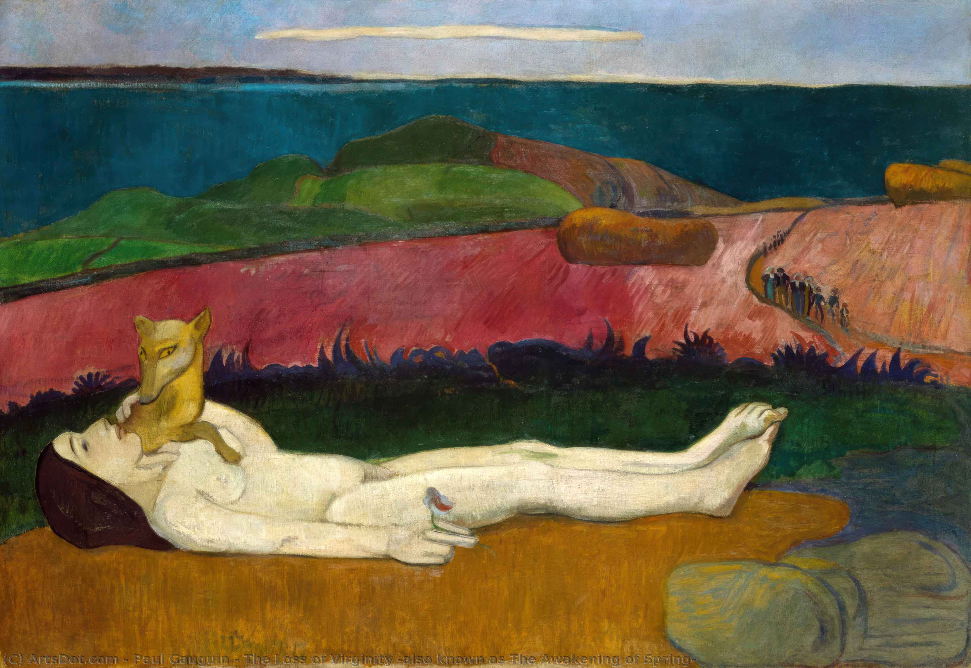 Compra Riproduzioni D'arte Del Museo La perdita della verginità (noto anche come il risveglio della primavera), 1891 di Paul Gauguin (1848-1903, France) | ArtsDot.com