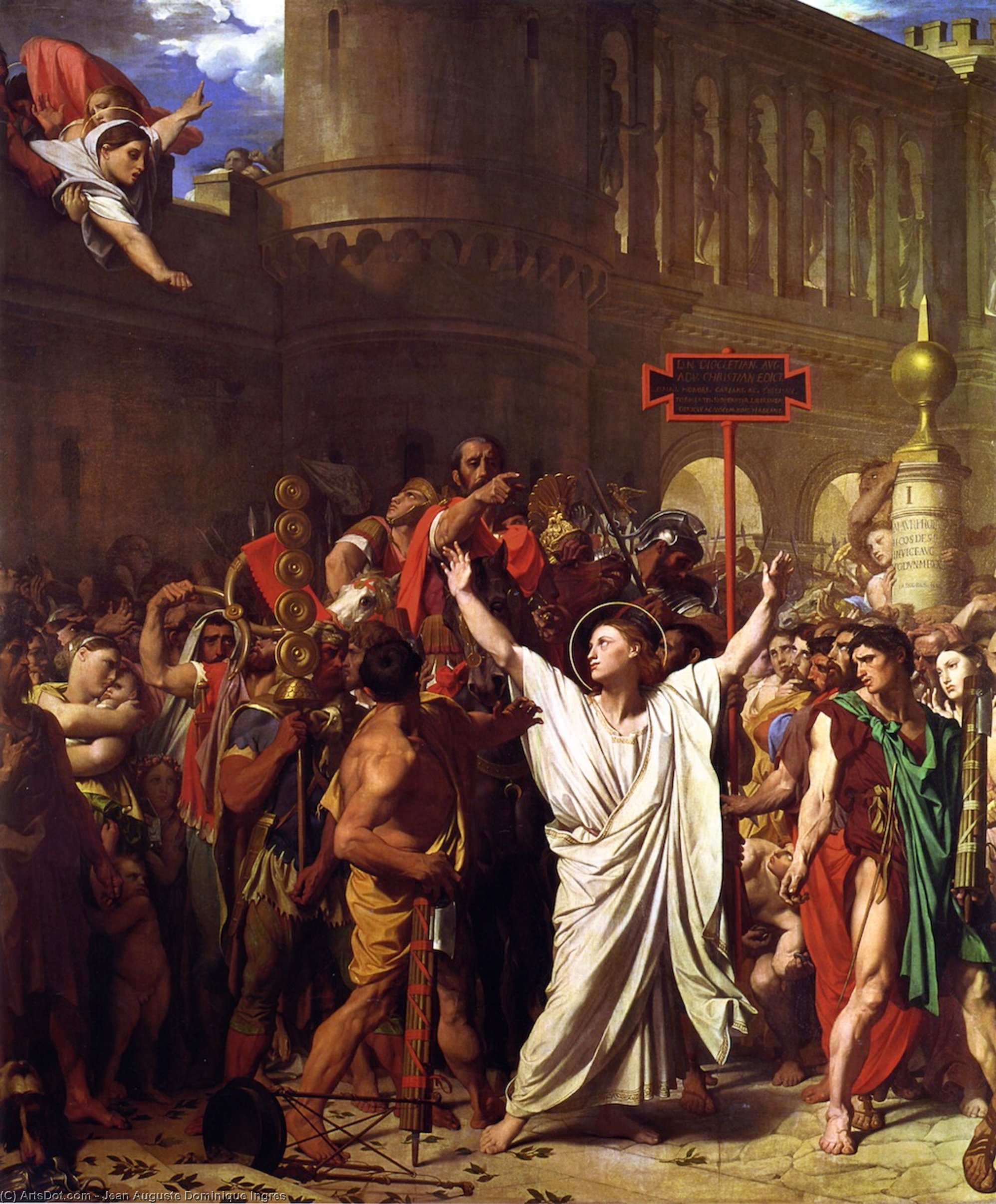顺序 油畫 The Martyrdom of St., 1834 通过 Jean Auguste Dominique Ingres (1780-1867, France) | ArtsDot.com