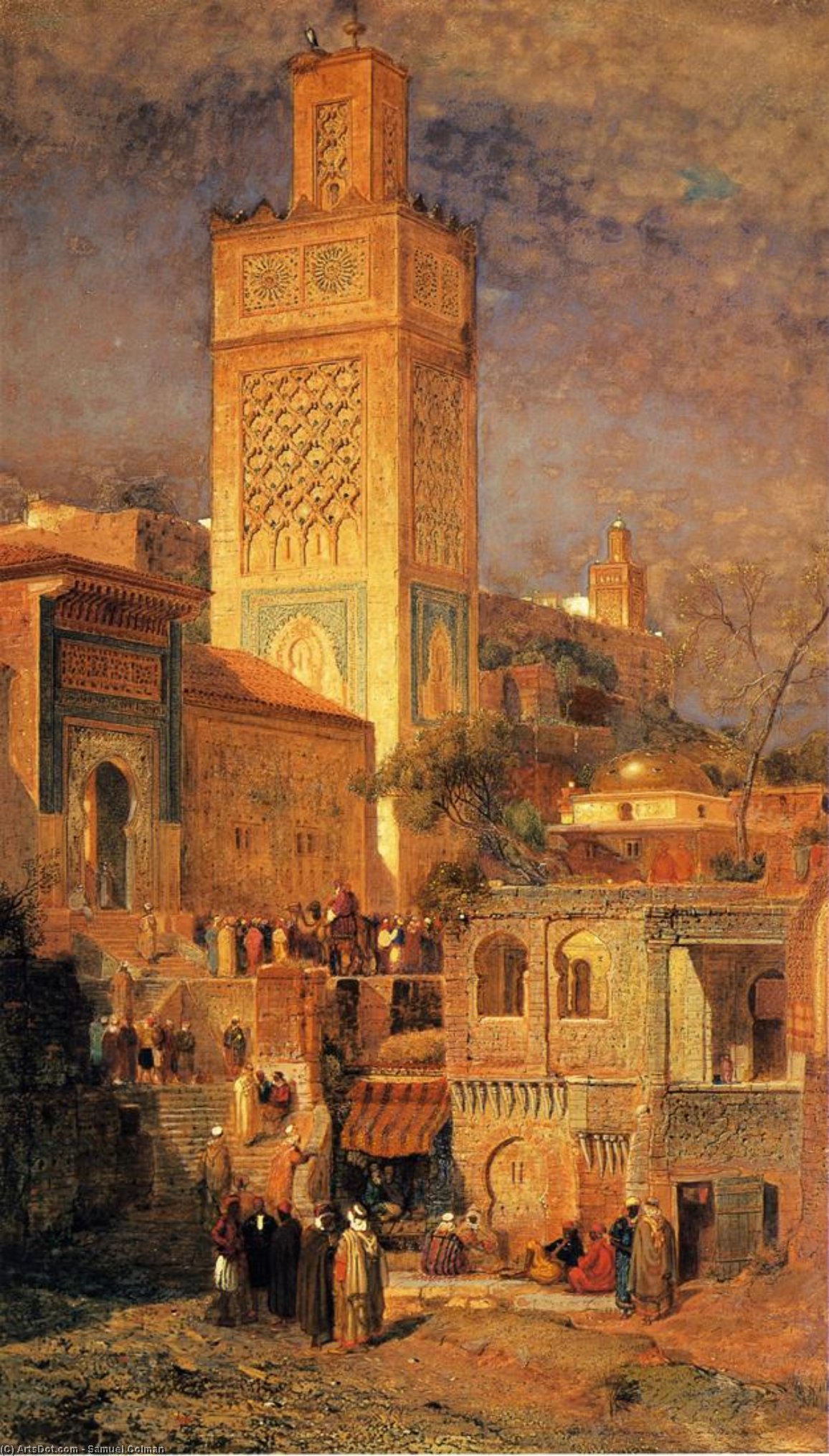 Order Art Reproductions Moorish Mosque of Sidi Halou Tlemcin [Tlemcen], Algeria, 1875 by Samuel Colman (1832-1920, United Kingdom) | ArtsDot.com