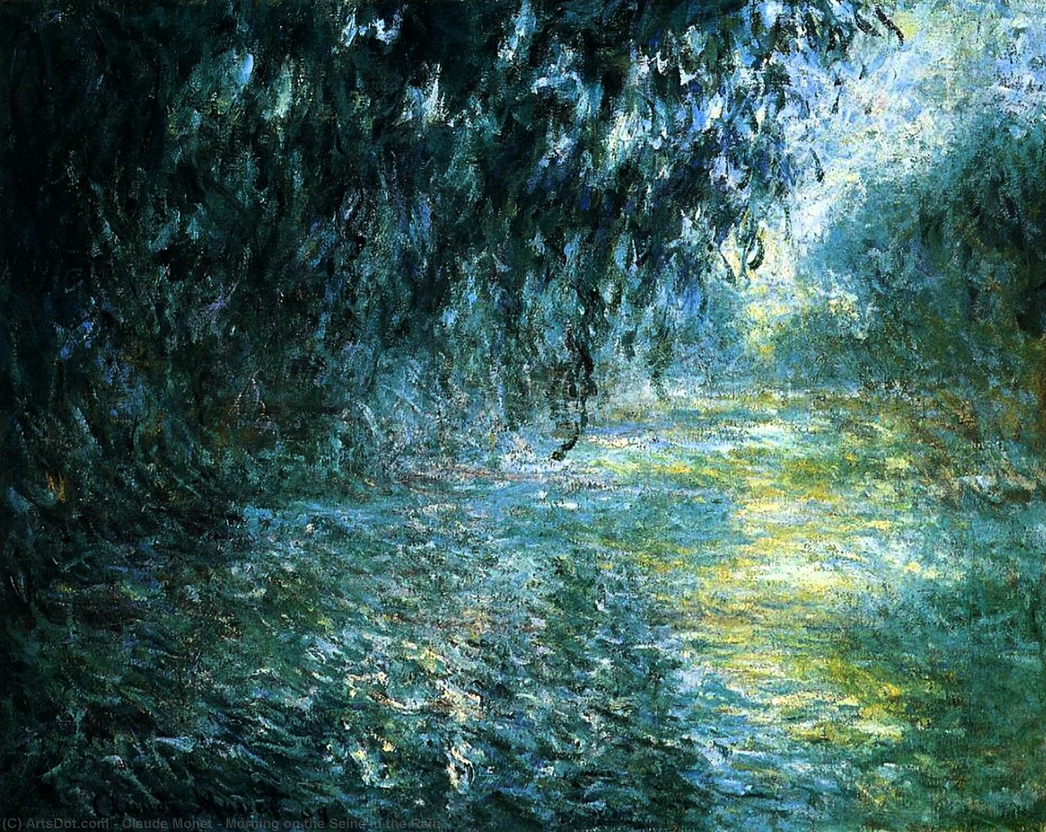 Order Art Reproductions Morning on the Seine in the Rain, 1897 by Claude Monet (1840-1926, France) | ArtsDot.com