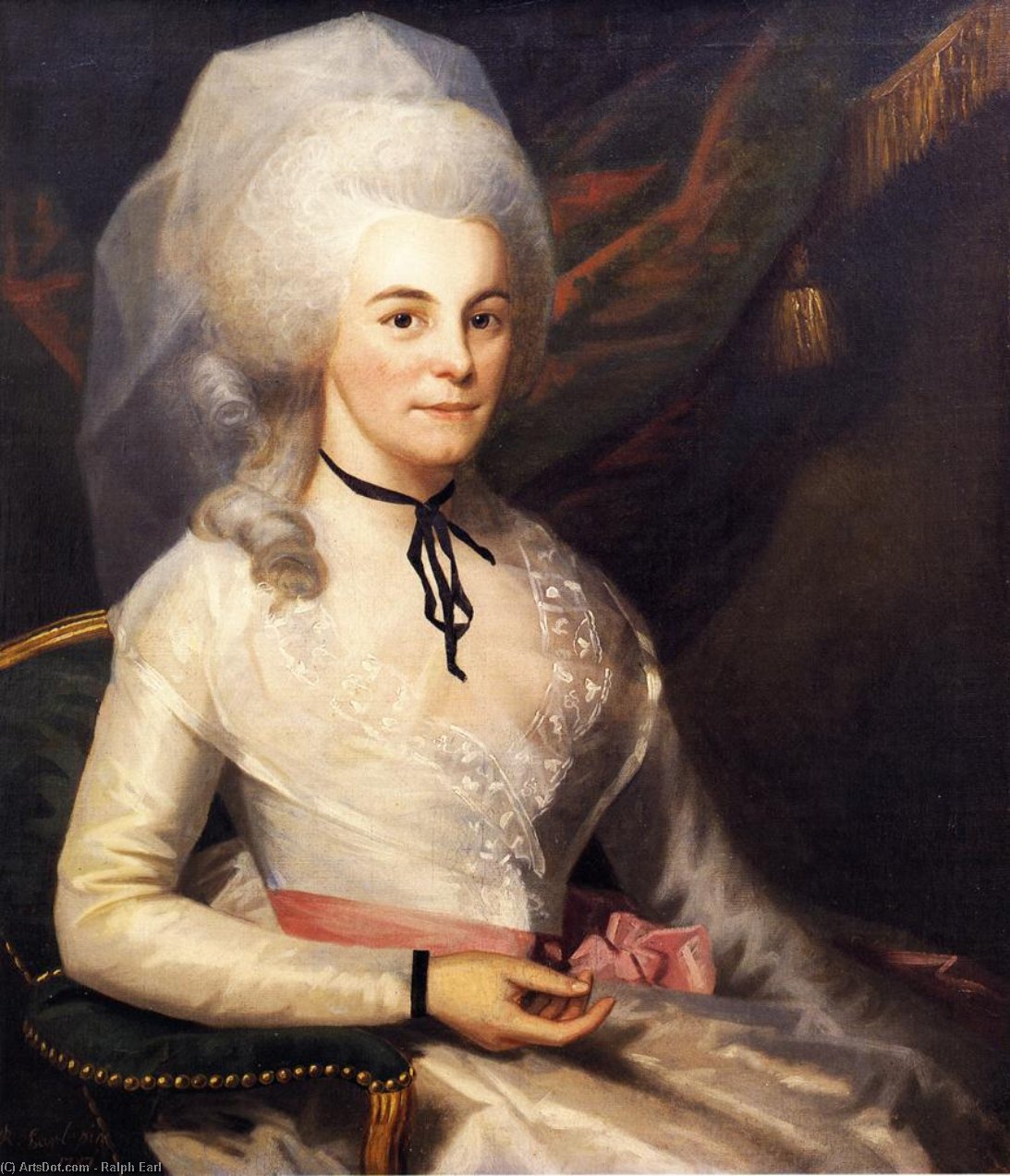 Order Paintings Reproductions Mrs. Alexander Hamilton, 1787 by Ralph Earl (1751-1801, United States) | ArtsDot.com