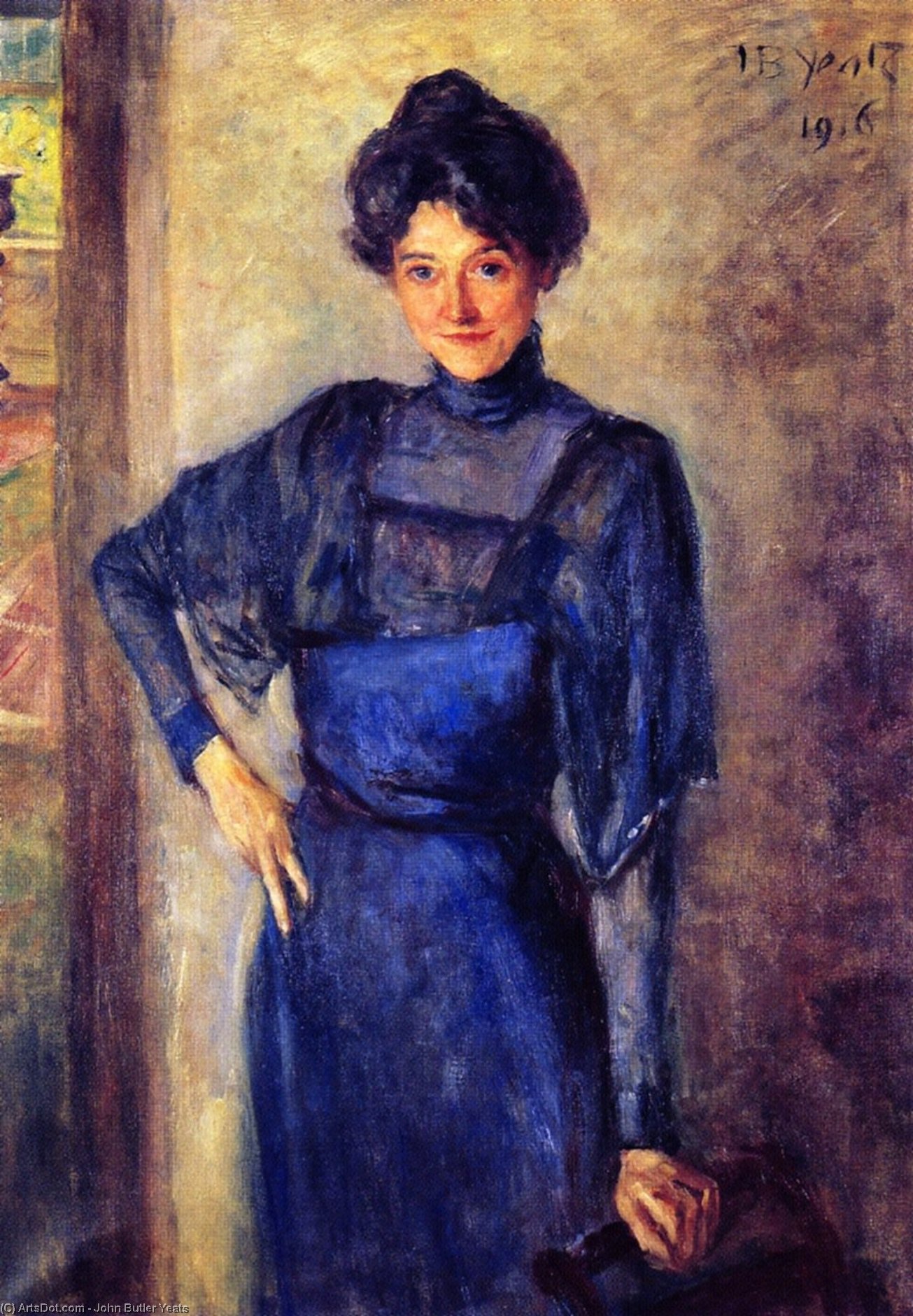 Buy Museum Art Reproductions Mrs. Mary Tower Lapsley Caughey standing, 1916 by John Butler Yeats (Inspired By) (1871-1957, United Kingdom) | ArtsDot.com