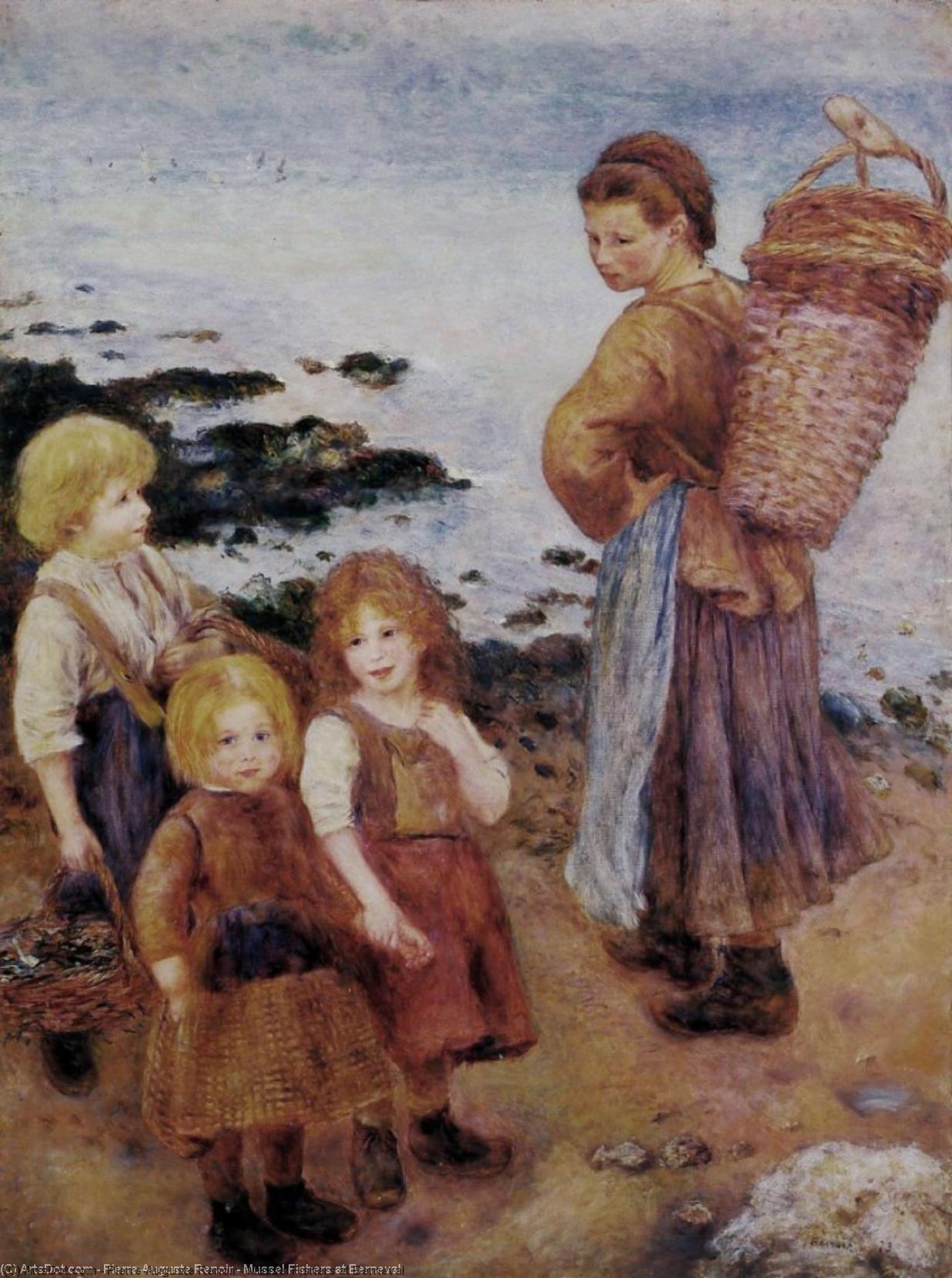 Order Art Reproductions Mussel Fishers at Berneval, 1879 by Pierre-Auguste Renoir (1841-1919, France) | ArtsDot.com