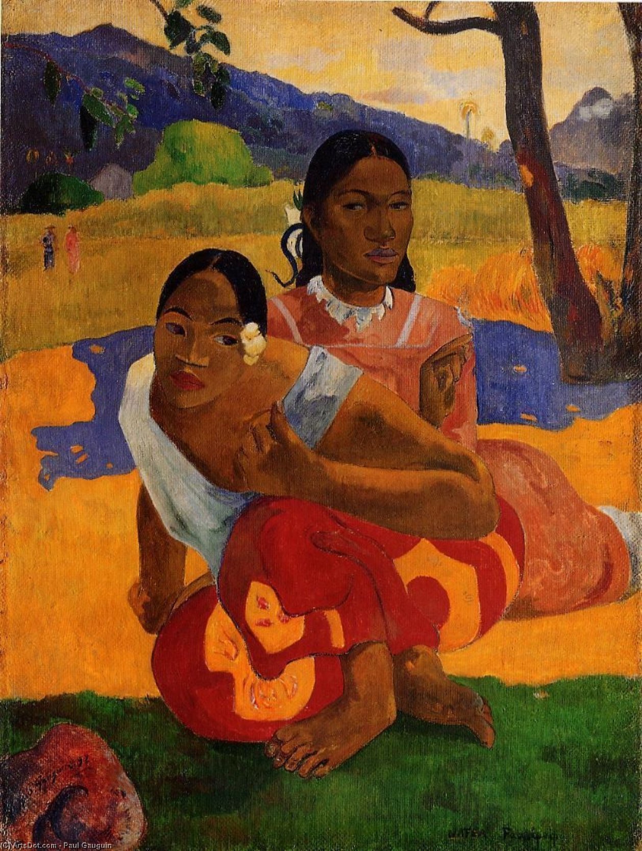 Order Oil Painting Replica Nafeaffaa Ipolpo (also known as When Will You Marry.), 1892 by Paul Gauguin (1848-1903, France) | ArtsDot.com