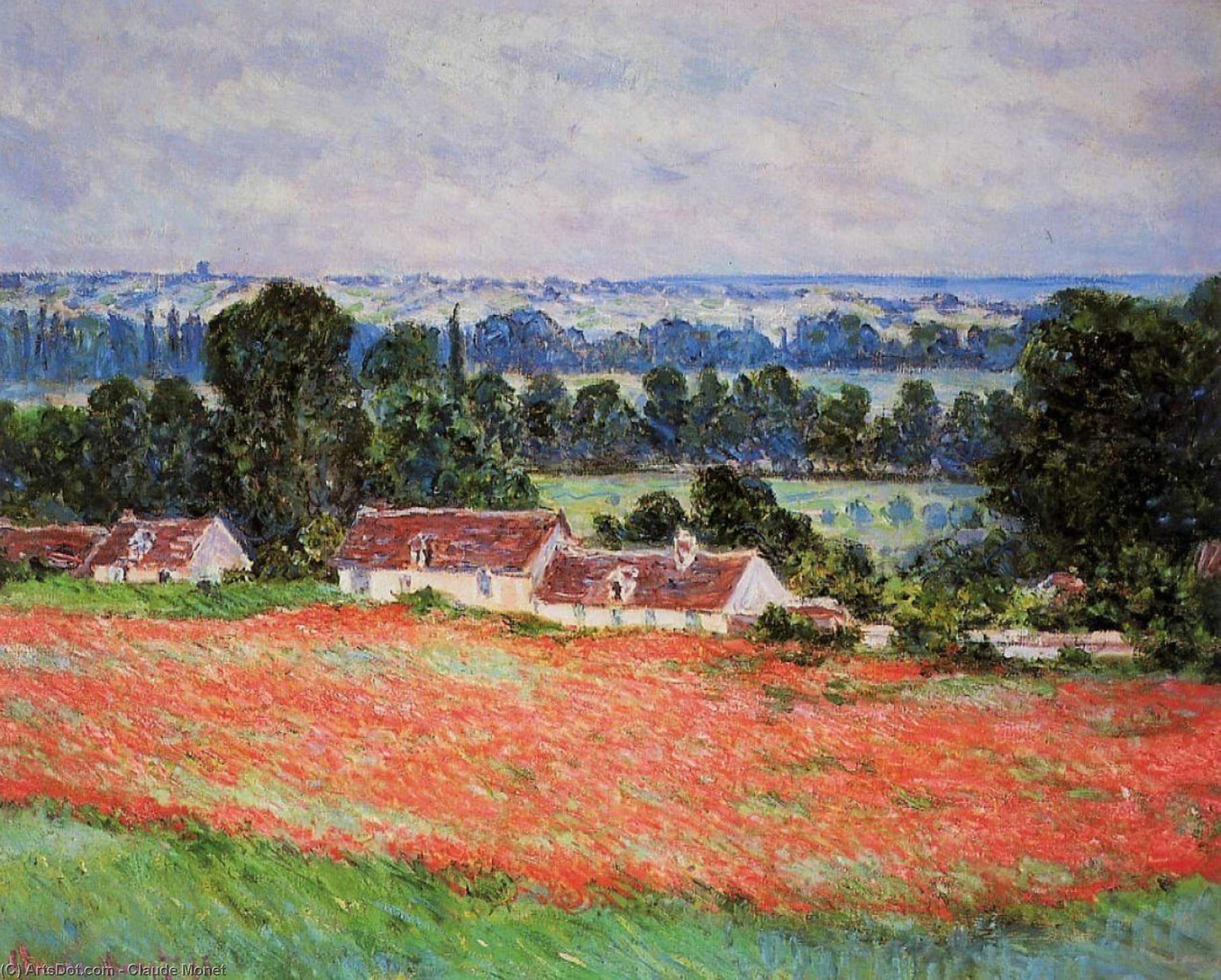 Order Oil Painting Replica Poppy Field at Giverny, 1885 by Claude Monet (1840-1926, France) | ArtsDot.com