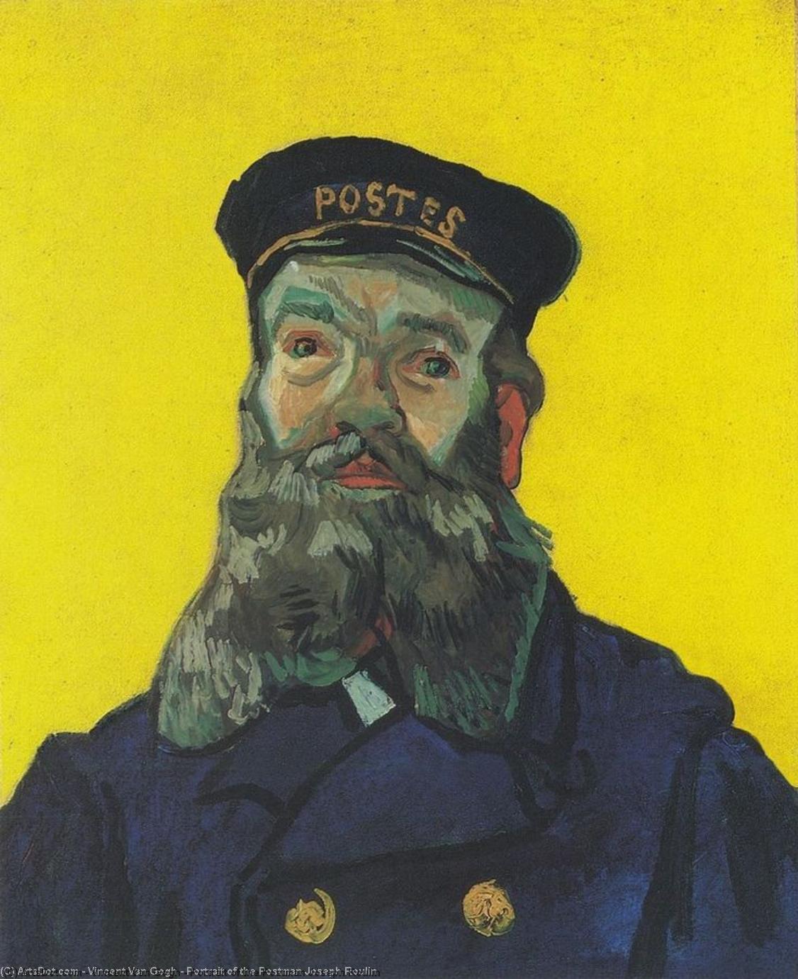 Order Art Reproductions Portrait of the Postman Joseph Roulin by Vincent Van Gogh (1853-1890, Netherlands) | ArtsDot.com