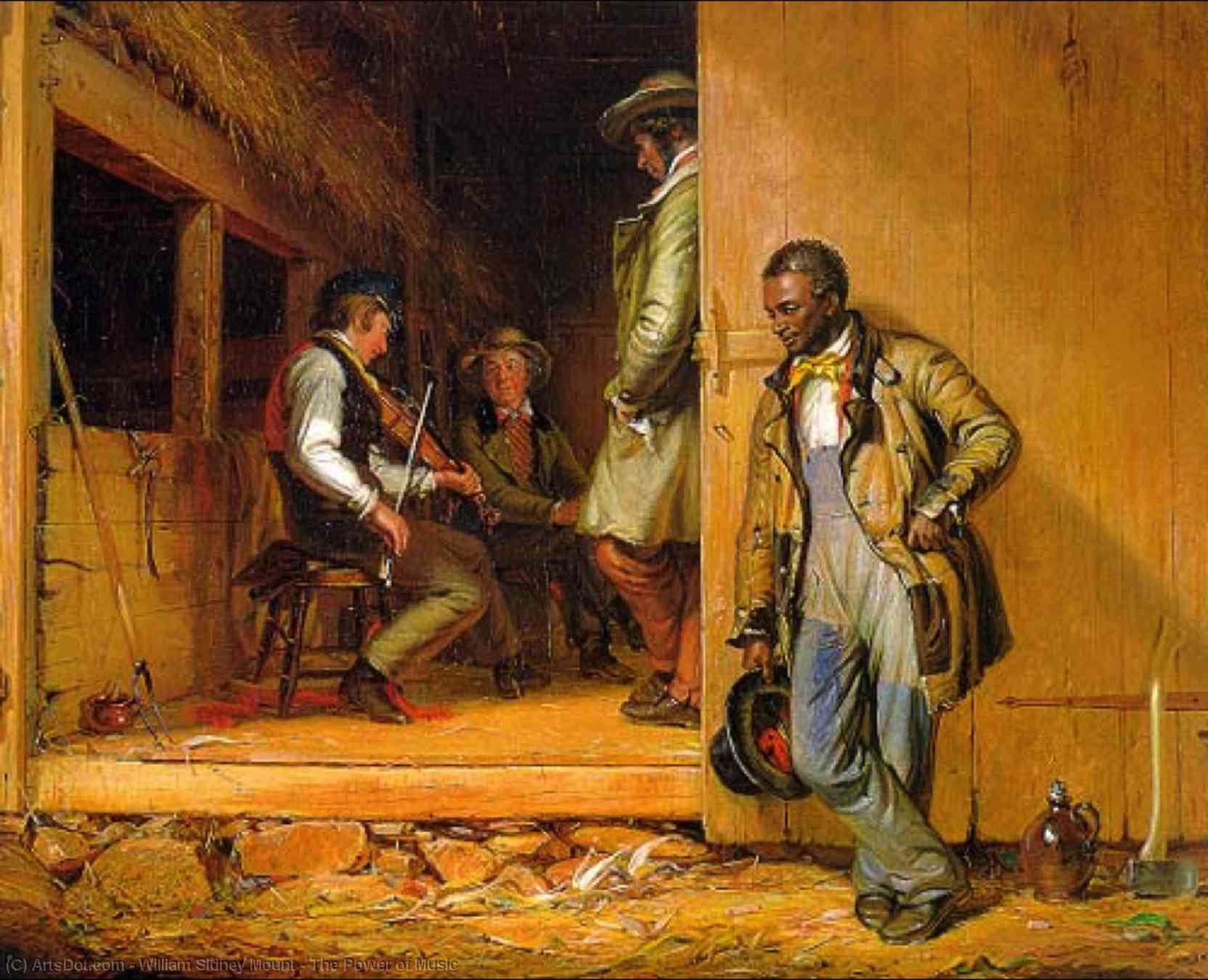 Order Art Reproductions The Power of Music, 1847 by William Sidney Mount (1807-1868, United States) | ArtsDot.com