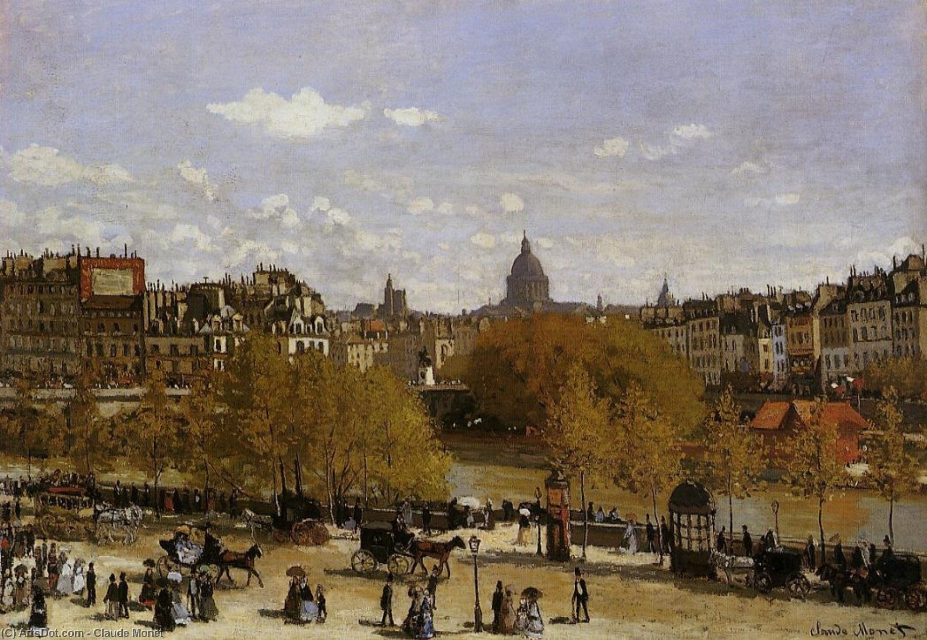 Buy Museum Art Reproductions Quai du Louvre, 1867 by Claude Monet (1840-1926, France) | ArtsDot.com