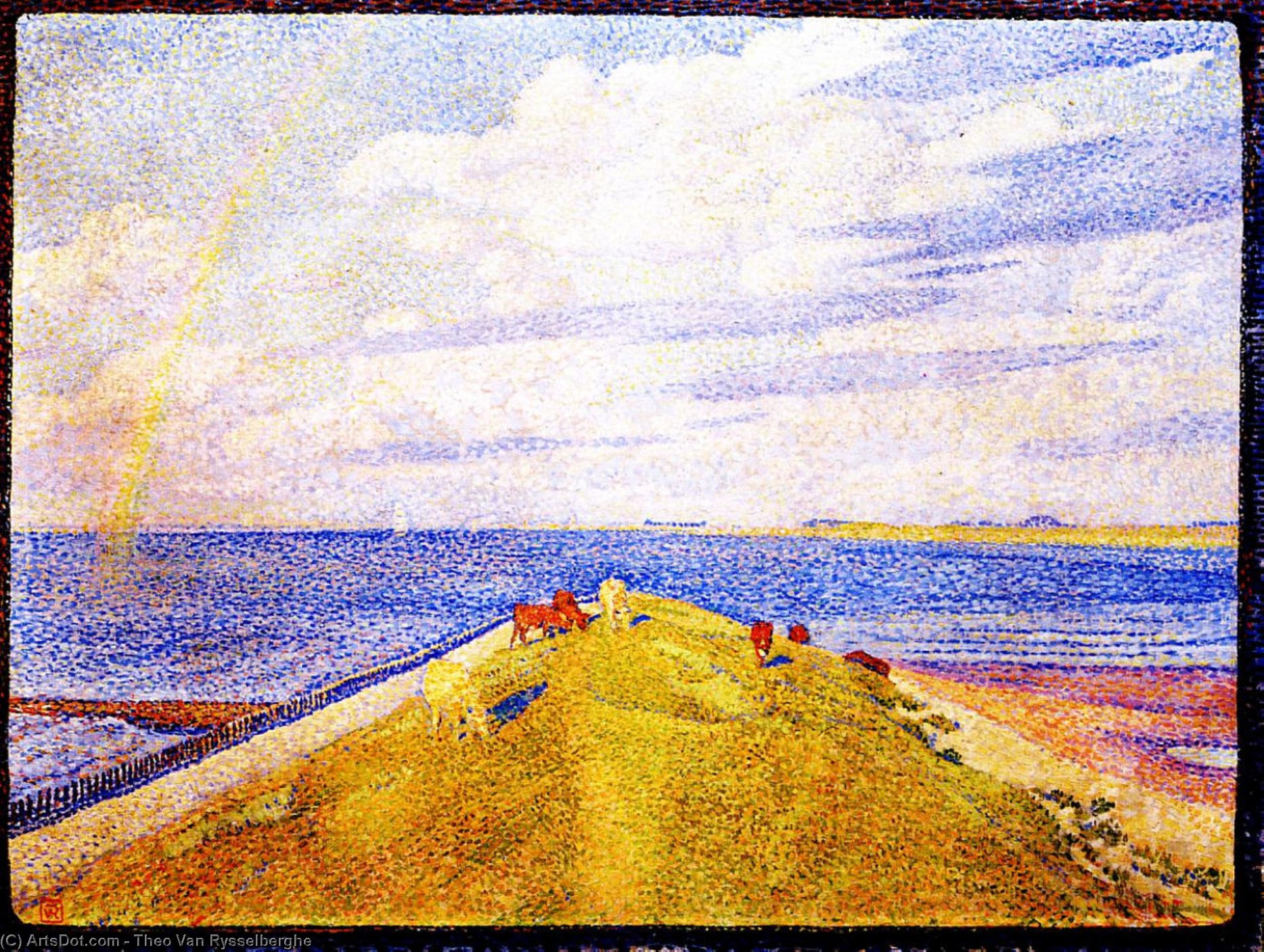Order Paintings Reproductions Rainbow, 1892 by Theo Van Rysselberghe (1862-1926, Belgium) | ArtsDot.com