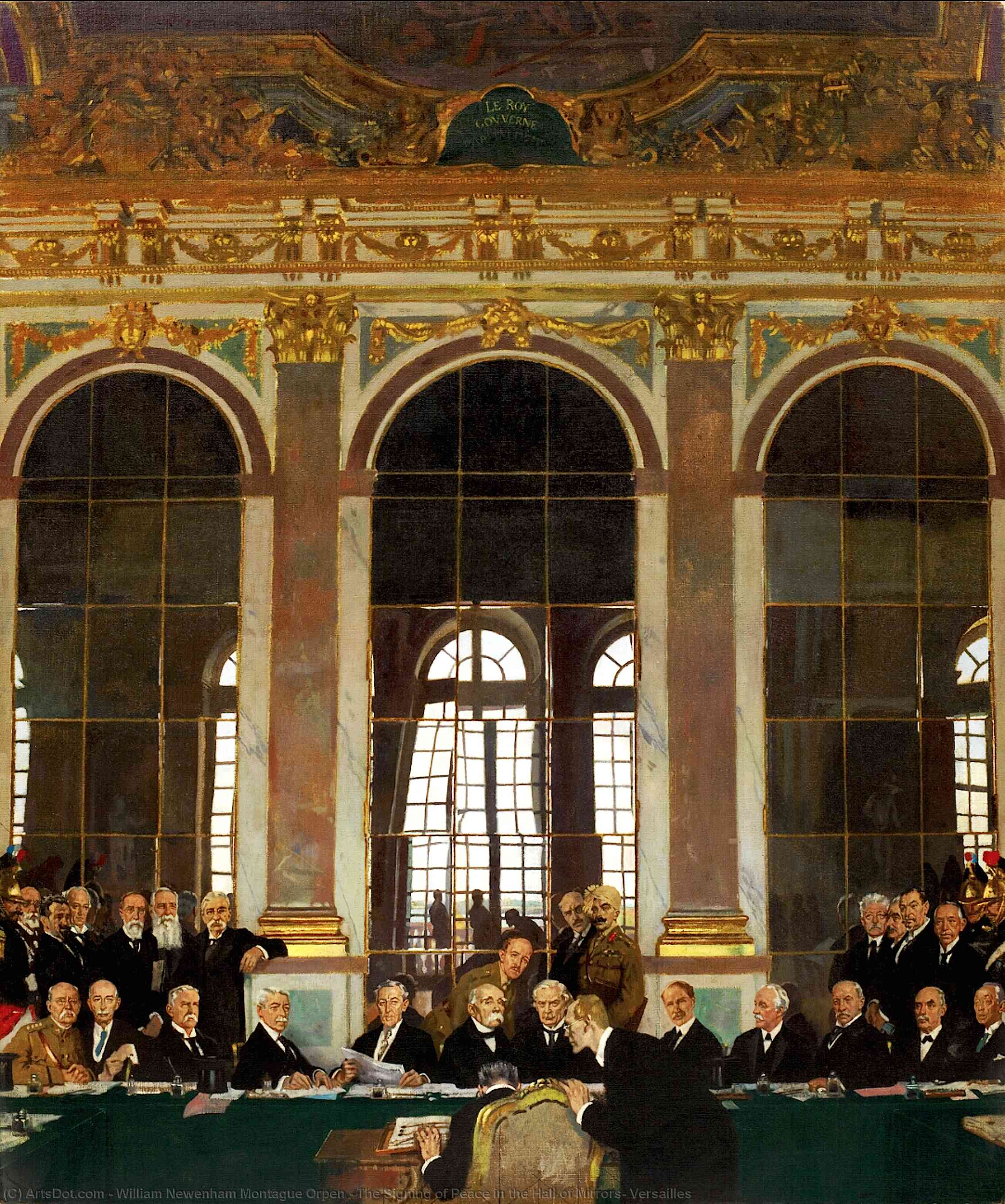 Bestellen Museumsqualität Prints Die Unterzeichnung des Friedens in der Spiegelhalle, Versailles, 1919 von William Newenham Montague Orpen | ArtsDot.com