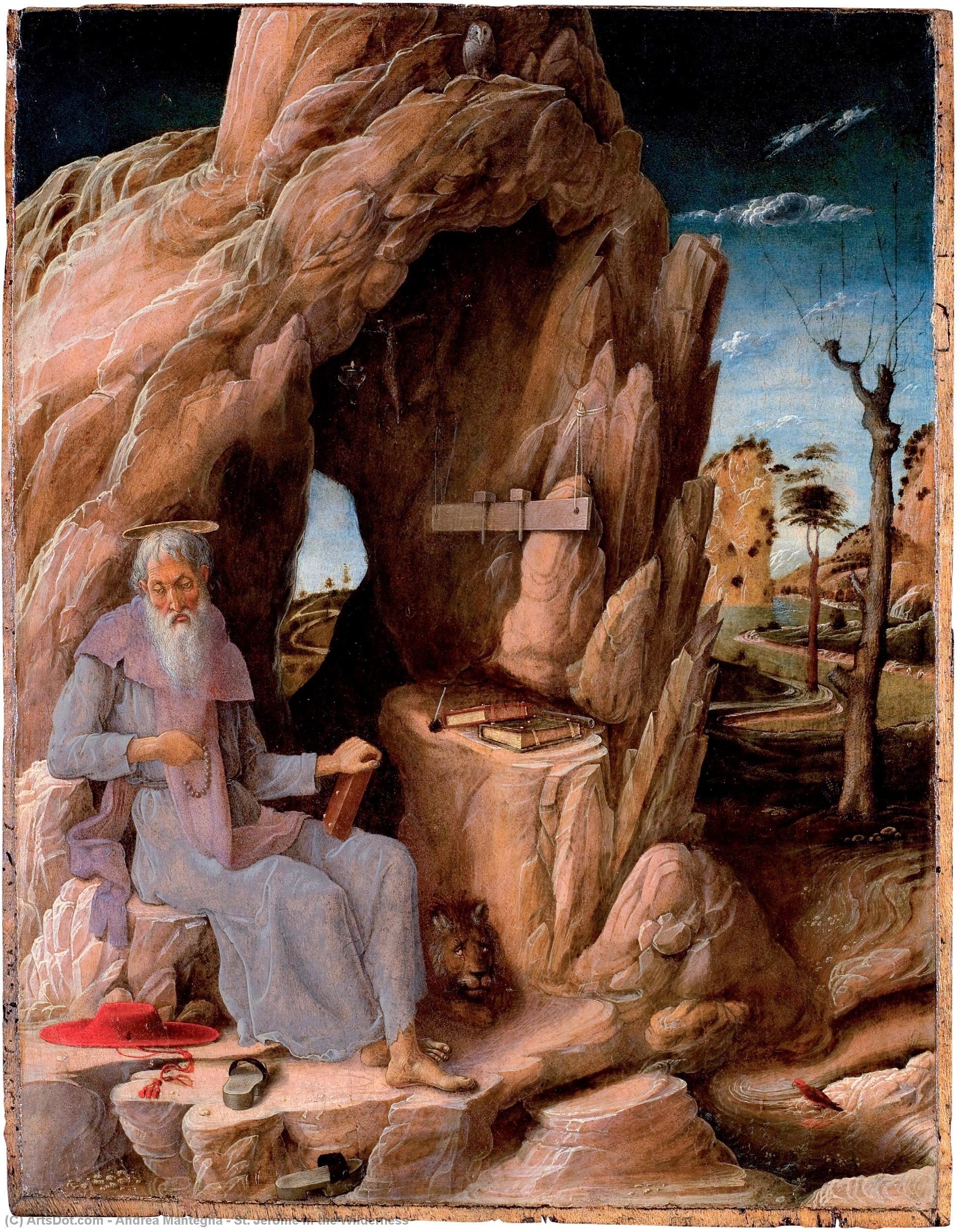 Order Oil Painting Replica St. Jerome in the Wilderness, 1448 by Andrea Mantegna (1431-1506, Italy) | ArtsDot.com