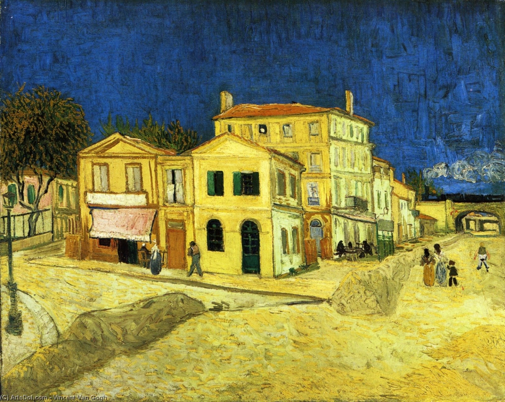 Achat Reproductions D'art La rue, la Maison Jaune, 1888 de Vincent Van Gogh (1853-1890, Netherlands) | ArtsDot.com