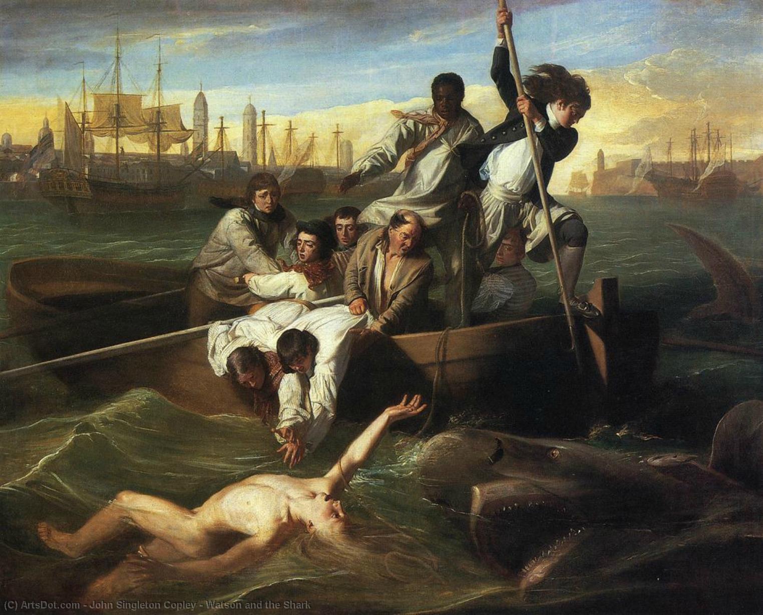 Buy Museum Art Reproductions Watson and the Shark, 1778 by John Singleton Copley (1738-1815, United Kingdom) | ArtsDot.com