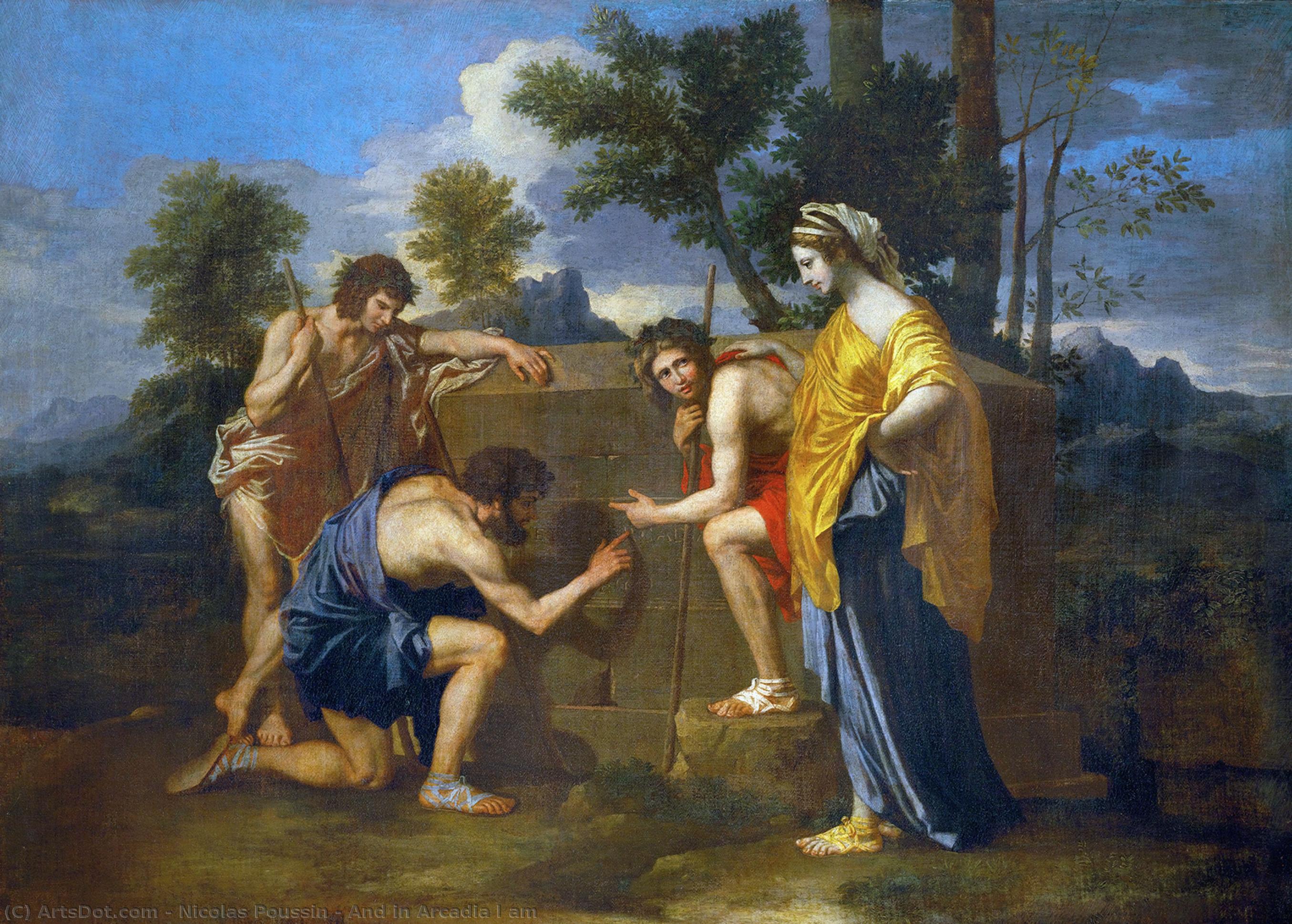 Order Art Reproductions And in Arcadia I am, 1640 by Nicolas Poussin (1594-1665, France) | ArtsDot.com