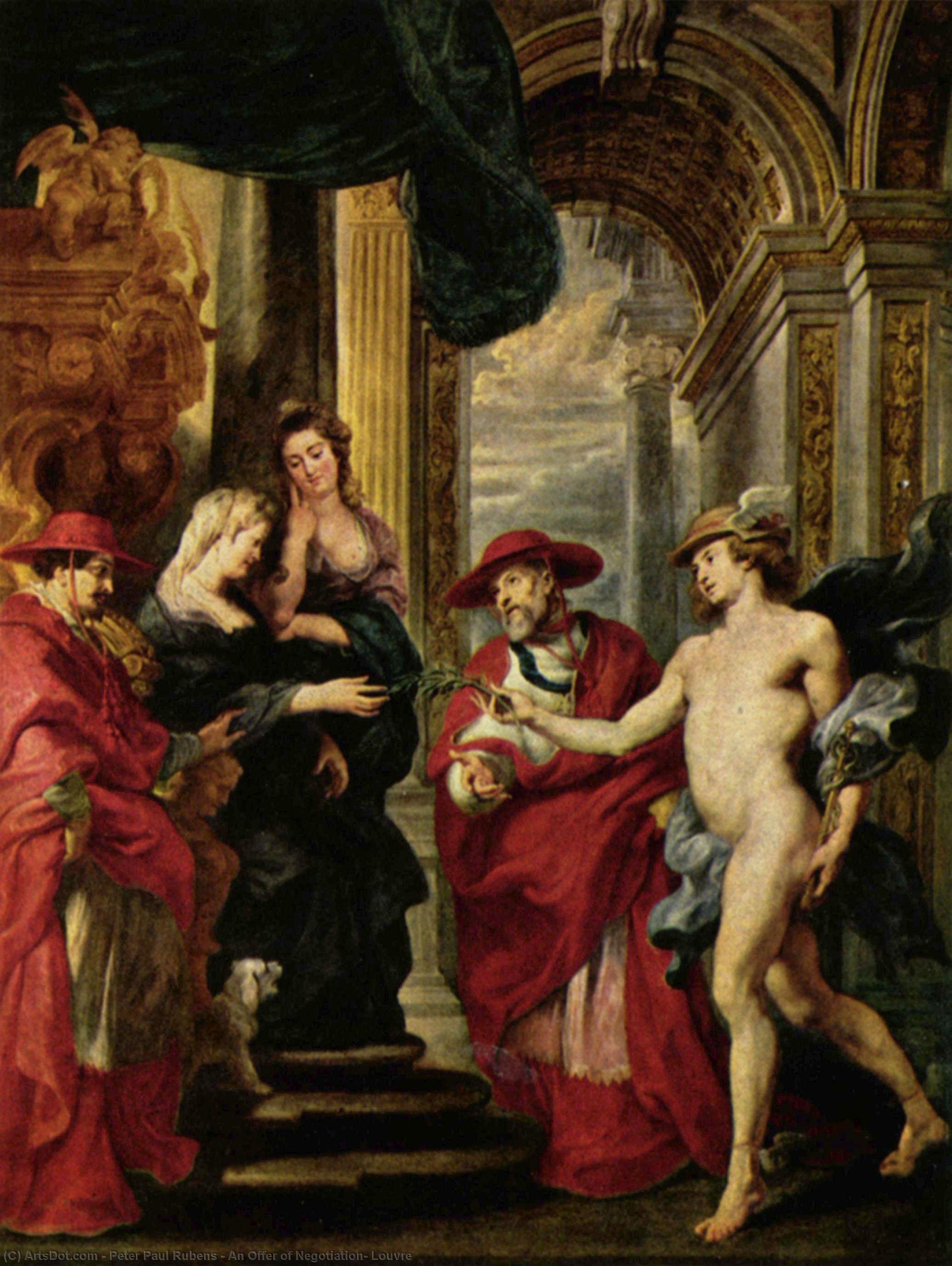 Buy Museum Art Reproductions An Offer of Negotiation, Louvre, 1625 by Peter Paul Rubens (1577-1640, Germany) | ArtsDot.com