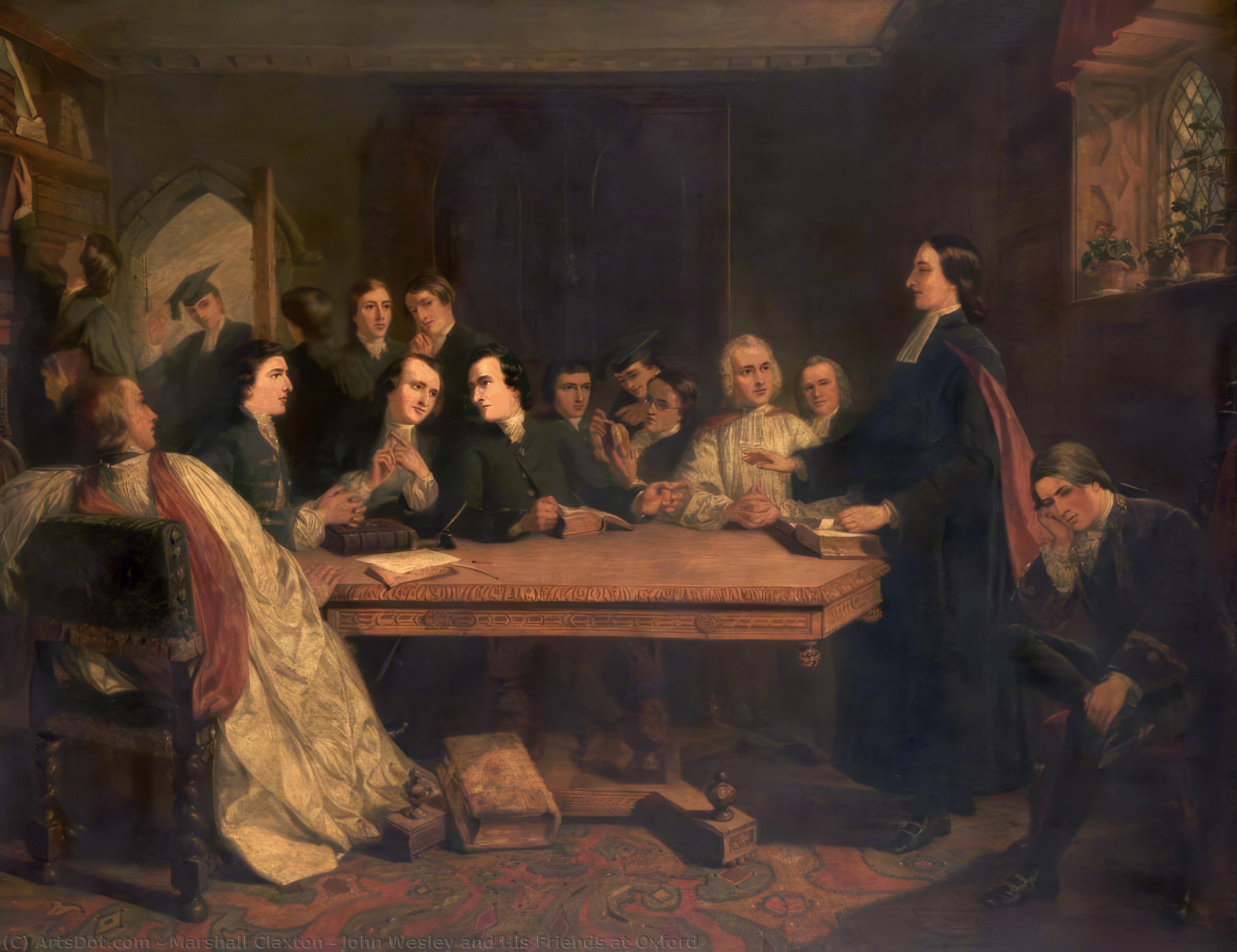 顺序 手工油畫 John Wesley and His Friends at Oxford, 1858 通过 Marshall Claxton (1811-1881) | ArtsDot.com
