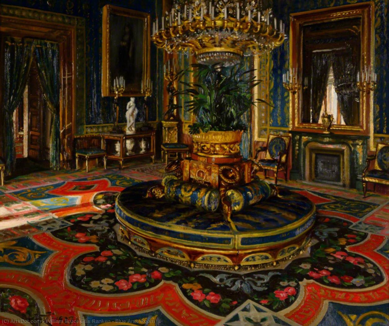 Order Paintings Reproductions Blue Ante Room, 1927 by William Bruce Ellis Ranken (1881-1941) | ArtsDot.com