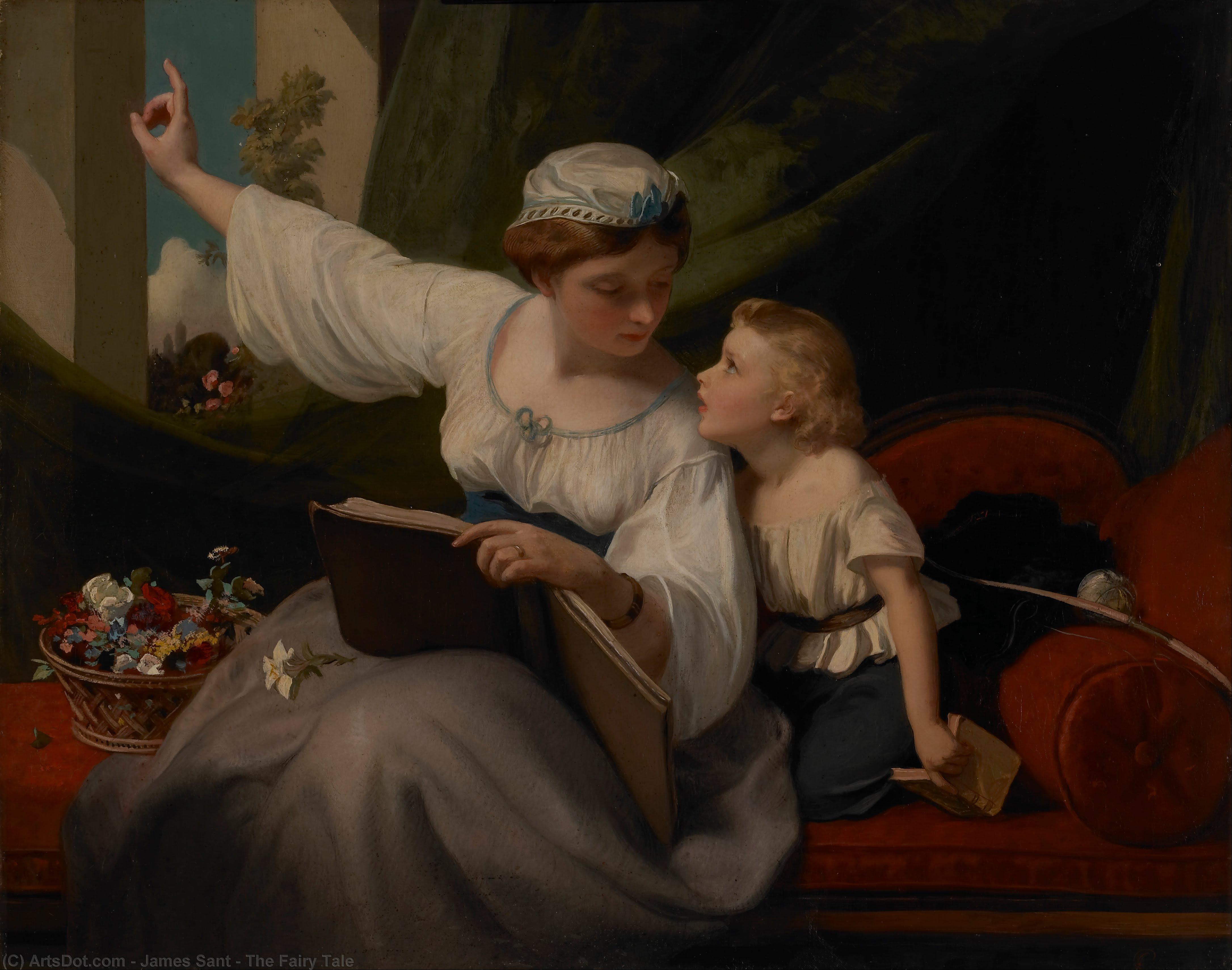 顺序 油畫 The Fairy Tale, 1870 通过 James Sant (1820-1916, United Kingdom) | ArtsDot.com