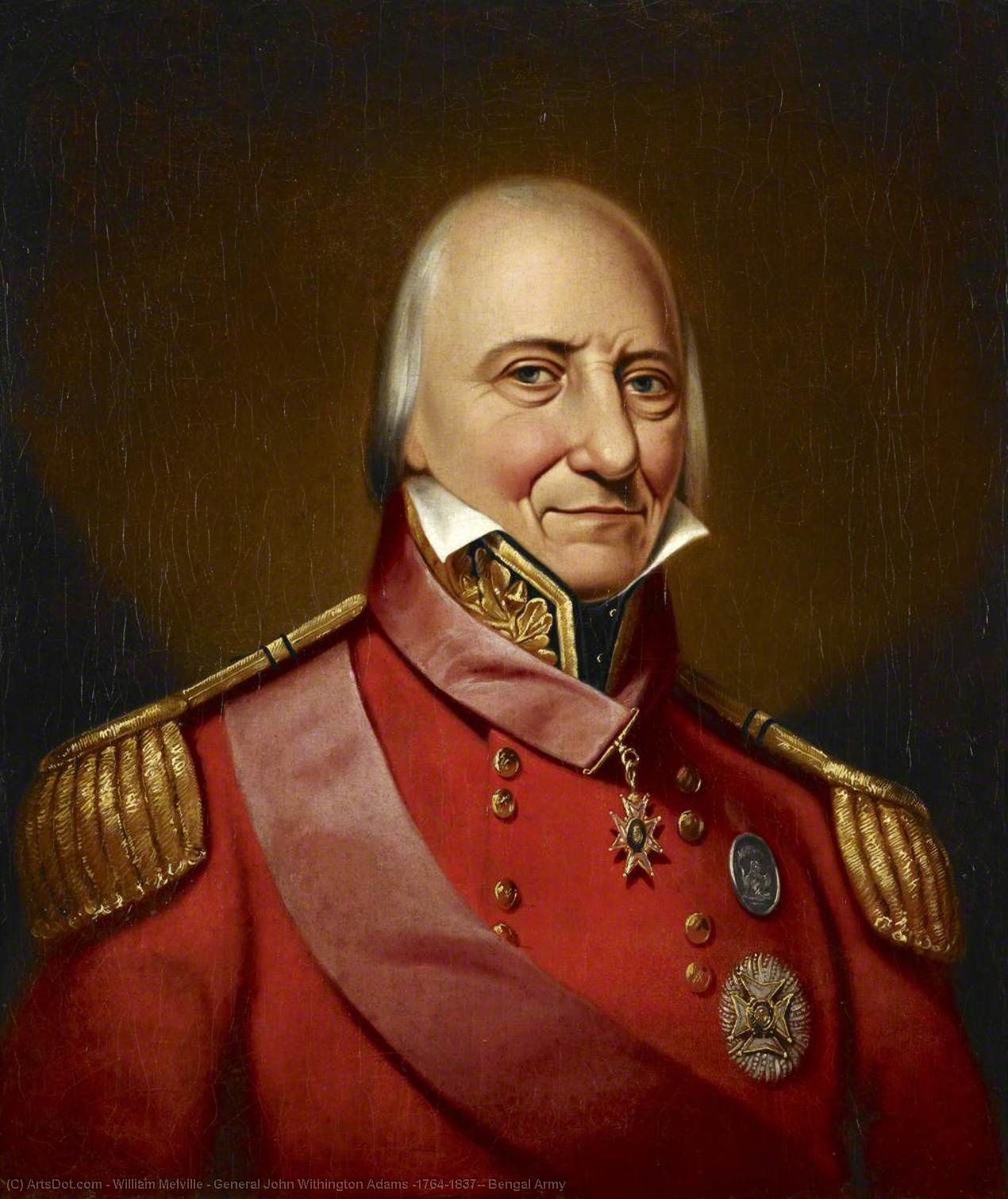 General John Withington Adams (1764–1837), Bengal Army, 1837 by William Melville William Melville | ArtsDot.com