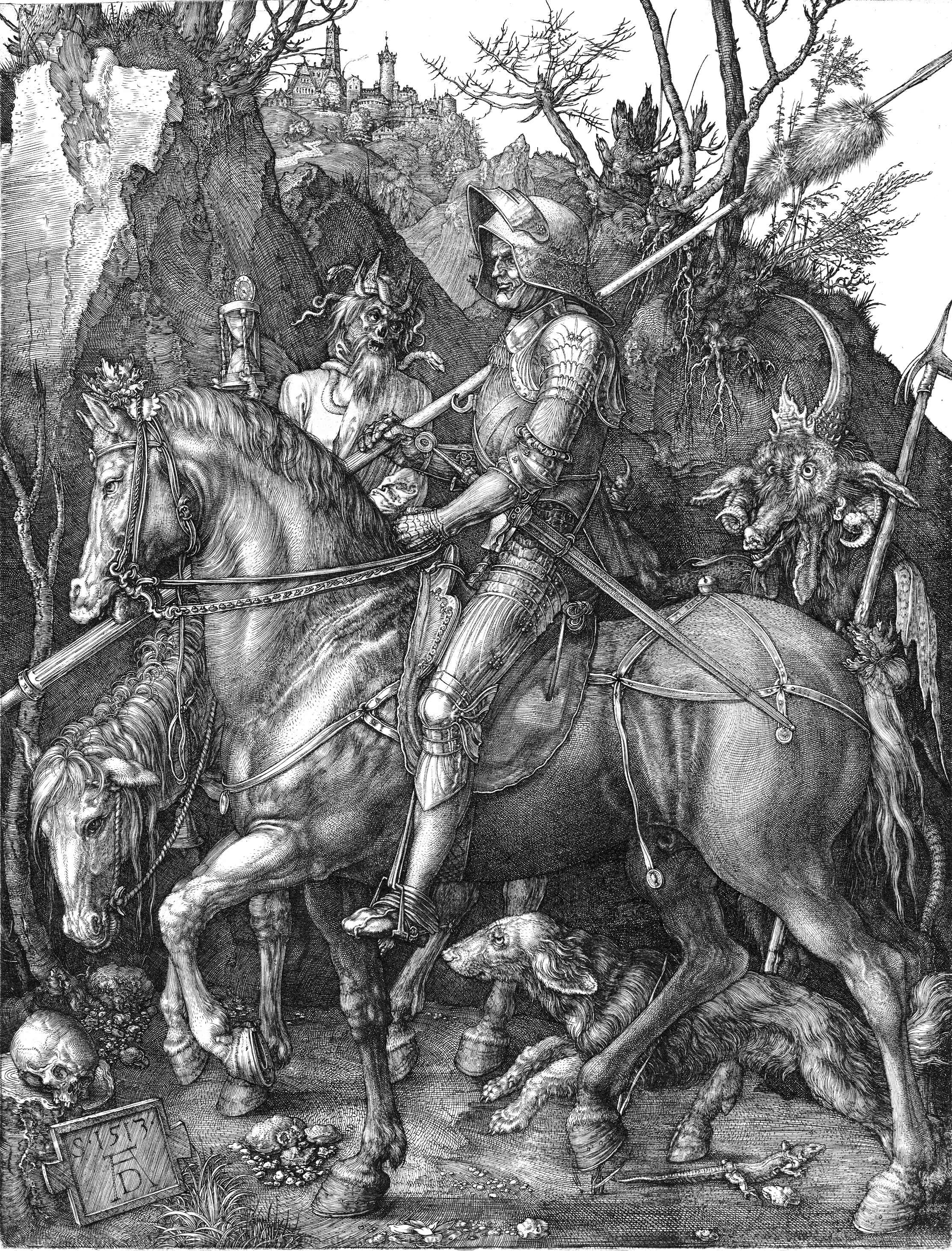 Ordem Gravura De Qualidade De Museu Cavaleiro, Morte e Diabo, 1513 por Albrecht Durer (1471-1528, Italy) | ArtsDot.com