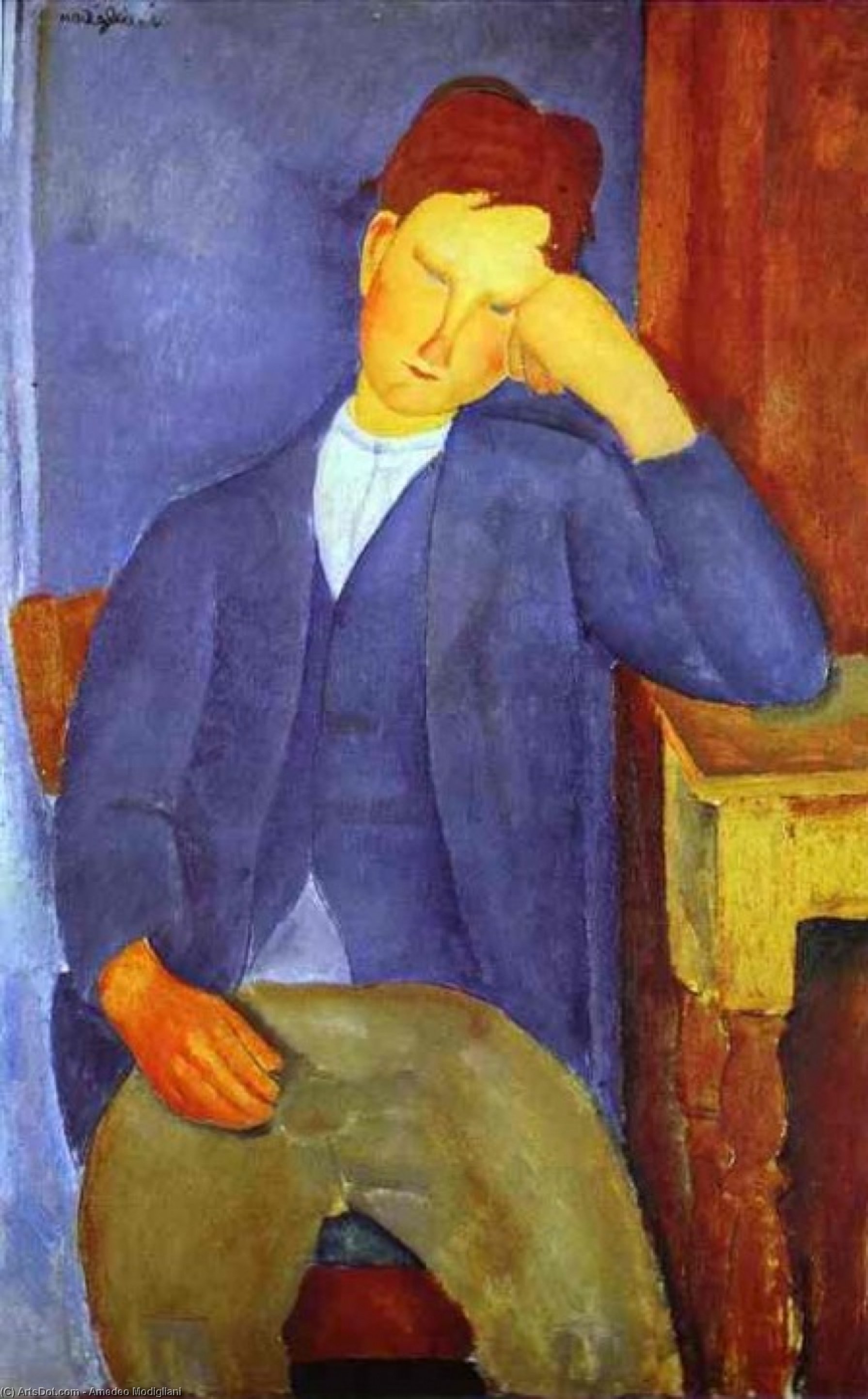 Order Artwork Replica The young apprentice, 1918 by Amedeo Modigliani | ArtsDot.com