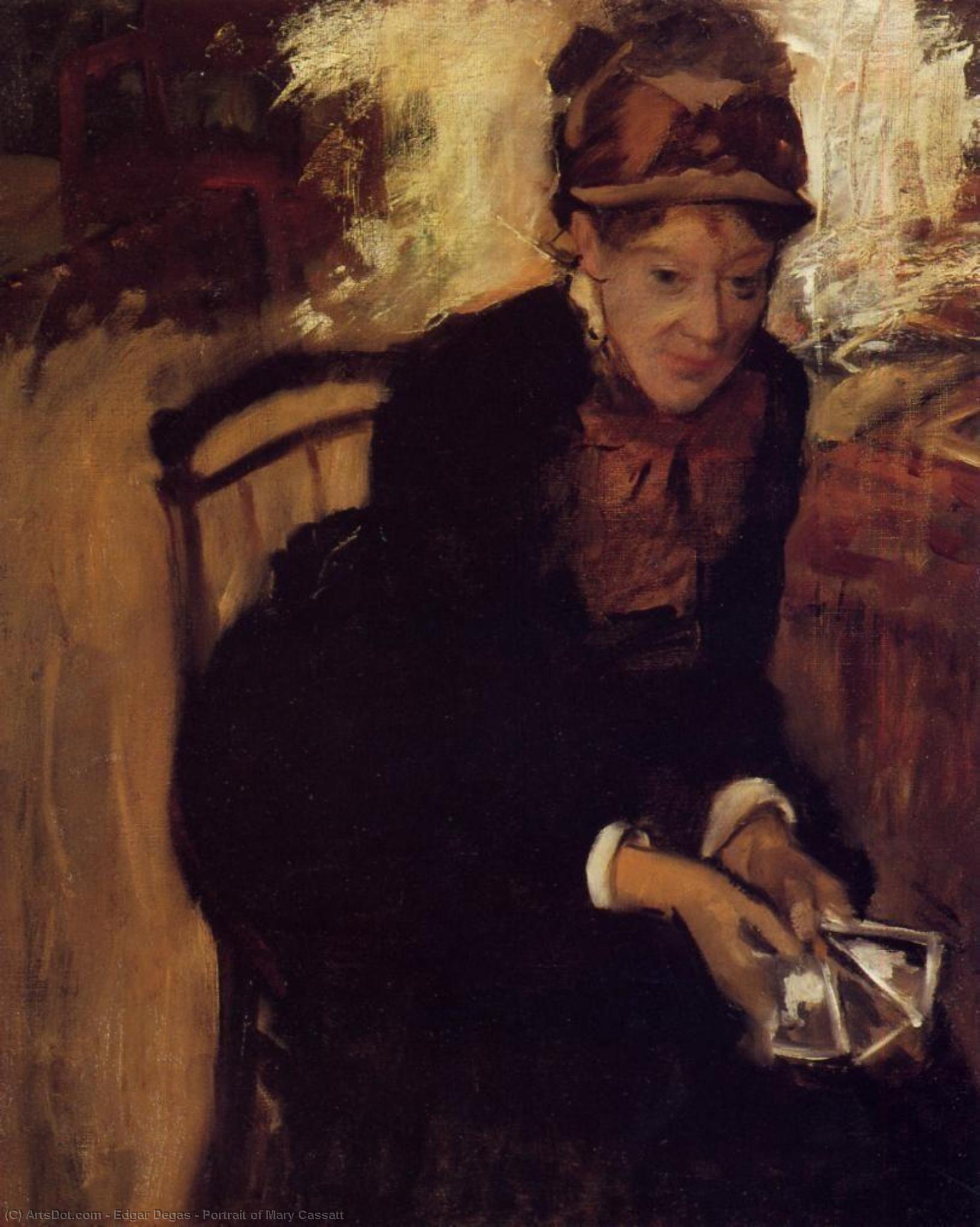 Achat Réplique De Peinture Portrait de Mary Cassatt, 1884 de Edgar Degas (1834-1917, France) | ArtsDot.com