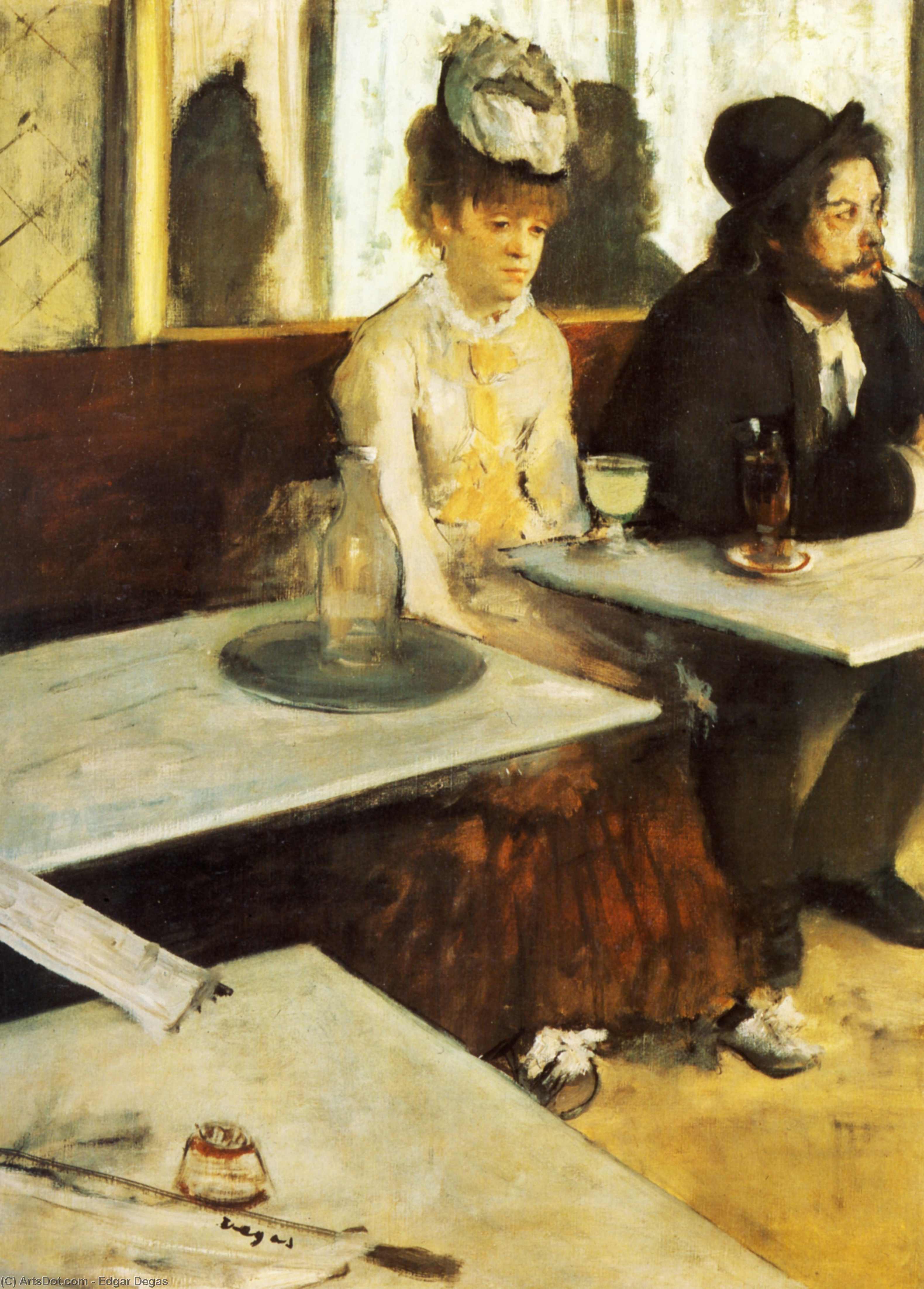 Ordinare Riproduzioni D'arte Il bevitore di Absinthe, 1876 di Edgar Degas (1834-1917, France) | ArtsDot.com