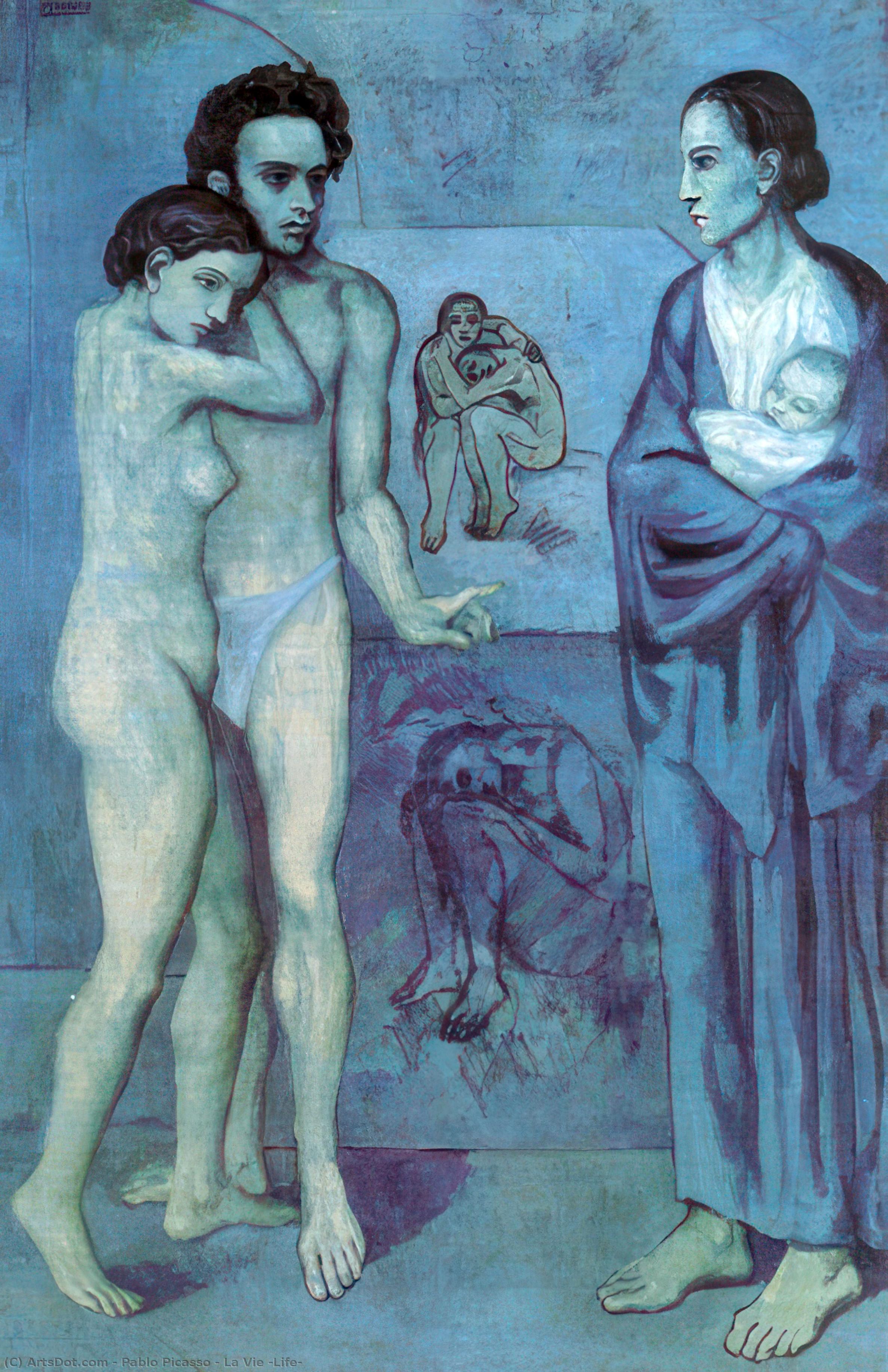 Pedir Grabados De Calidad Del Museo La Vie (Vida), 1903 de Pablo Picasso (Inspirado por) (1881-1973, Spain) | ArtsDot.com