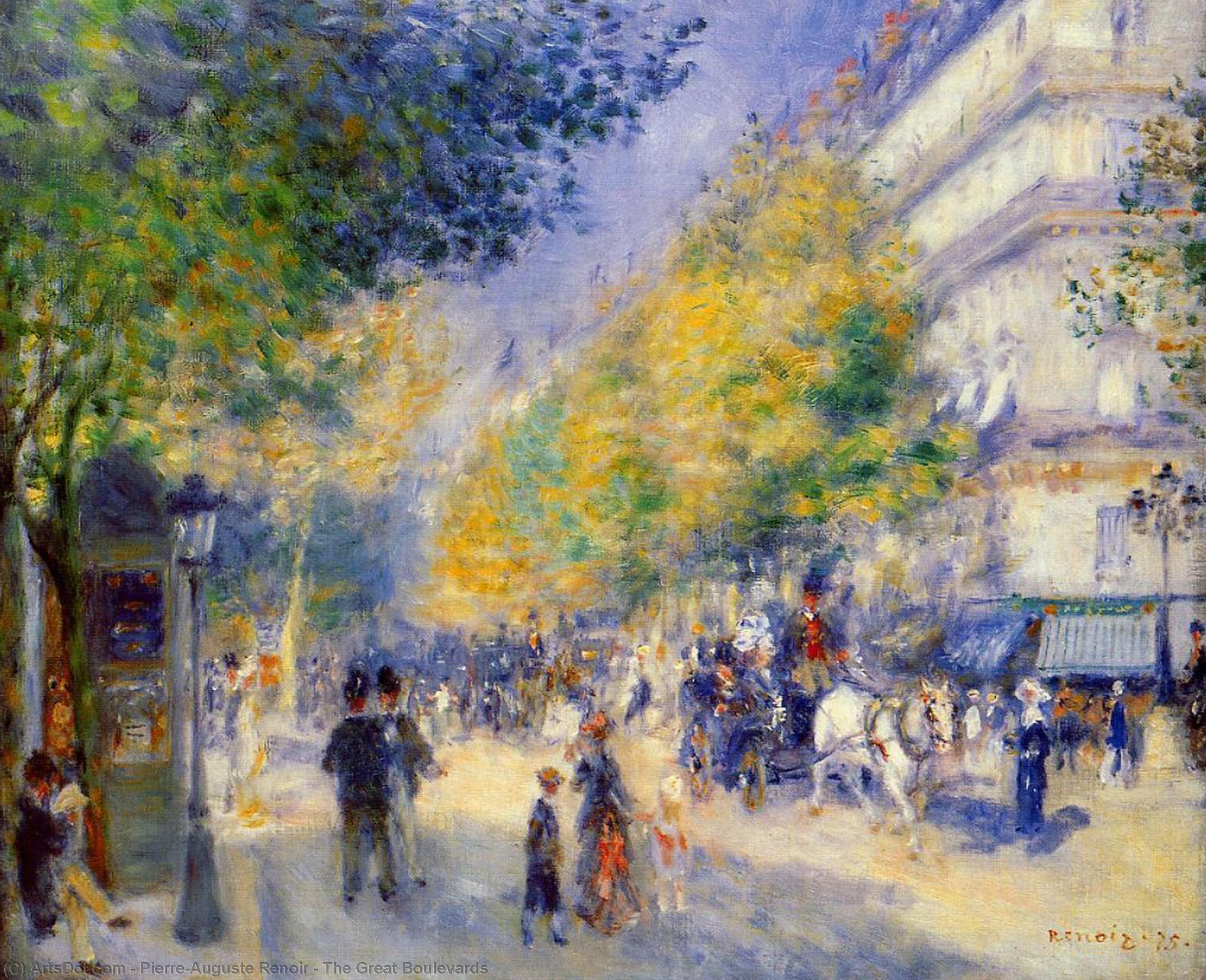 Ordinare Riproduzioni Di Quadri I Grandi Boulevards, 1875 di Pierre-Auguste Renoir (1841-1919, France) | ArtsDot.com