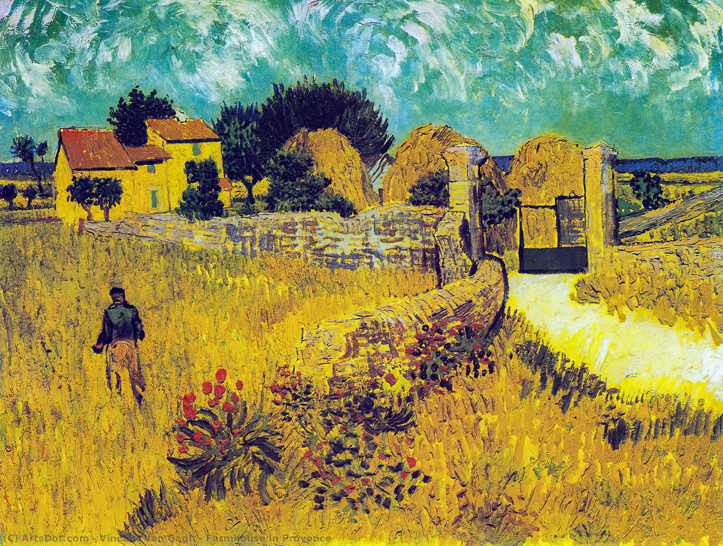 Bestellen Gemälde Reproduktionen Bauernhaus in der Provence, 1888 von Vincent Van Gogh (1853-1890, Netherlands) | ArtsDot.com