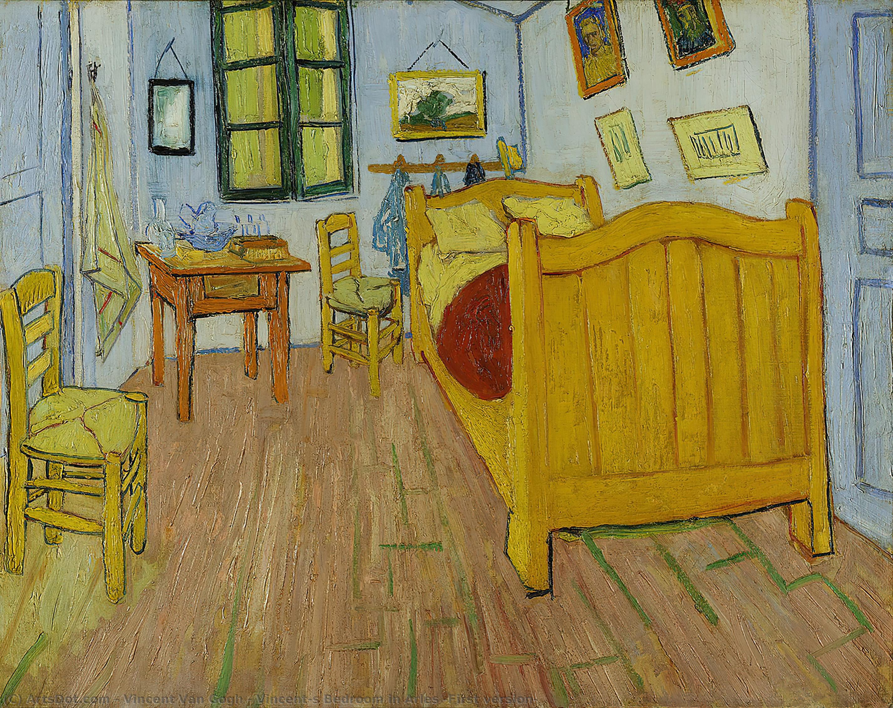 Order Artwork Replica Van Gogh`s Bedroom in Arles (First version), 1888 by Vincent Van Gogh (1853-1890, Netherlands) | ArtsDot.com