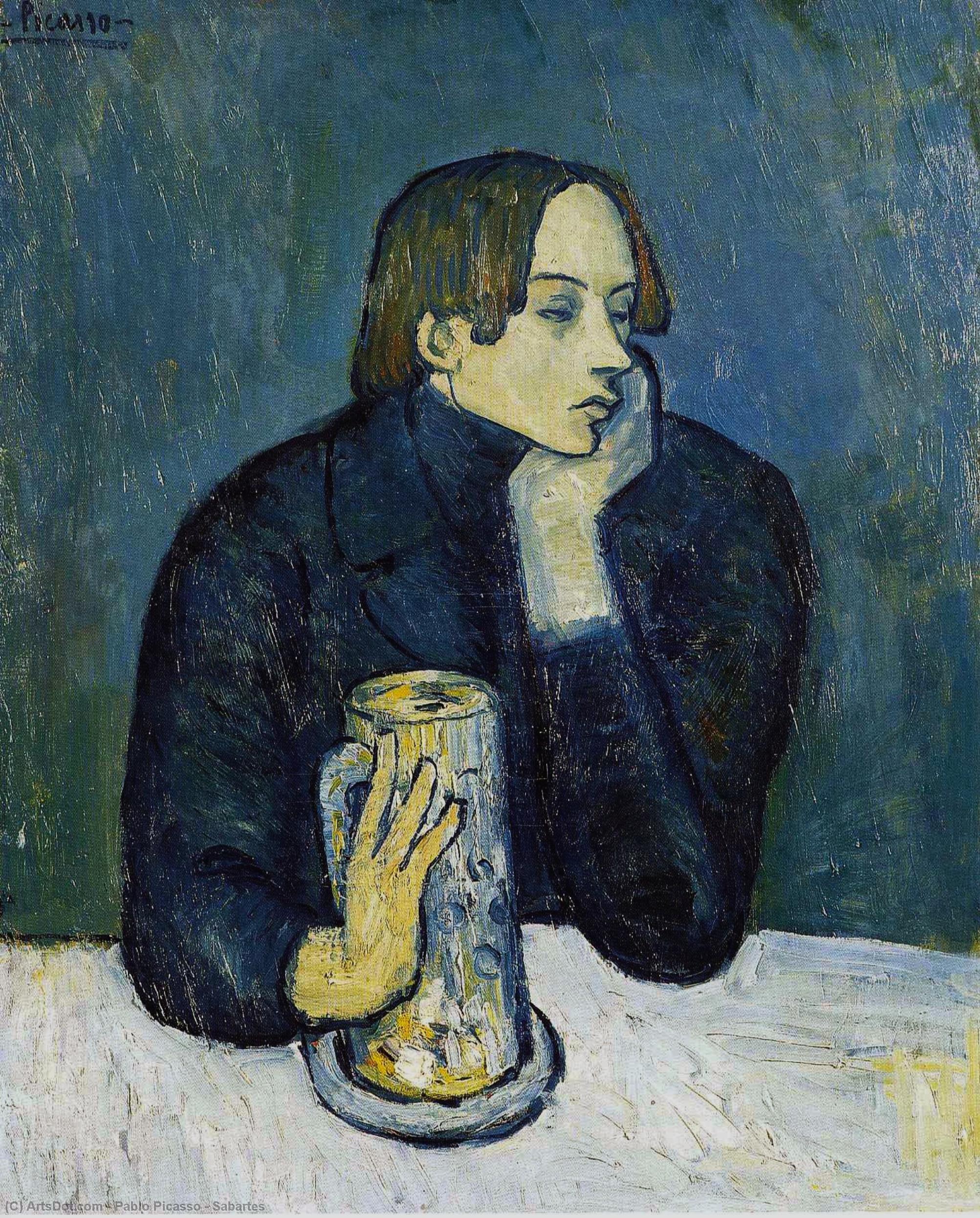Order Oil Painting Replica Sabartes, 1901 by Pablo Picasso (Inspired By) (1881-1973, Spain) | ArtsDot.com