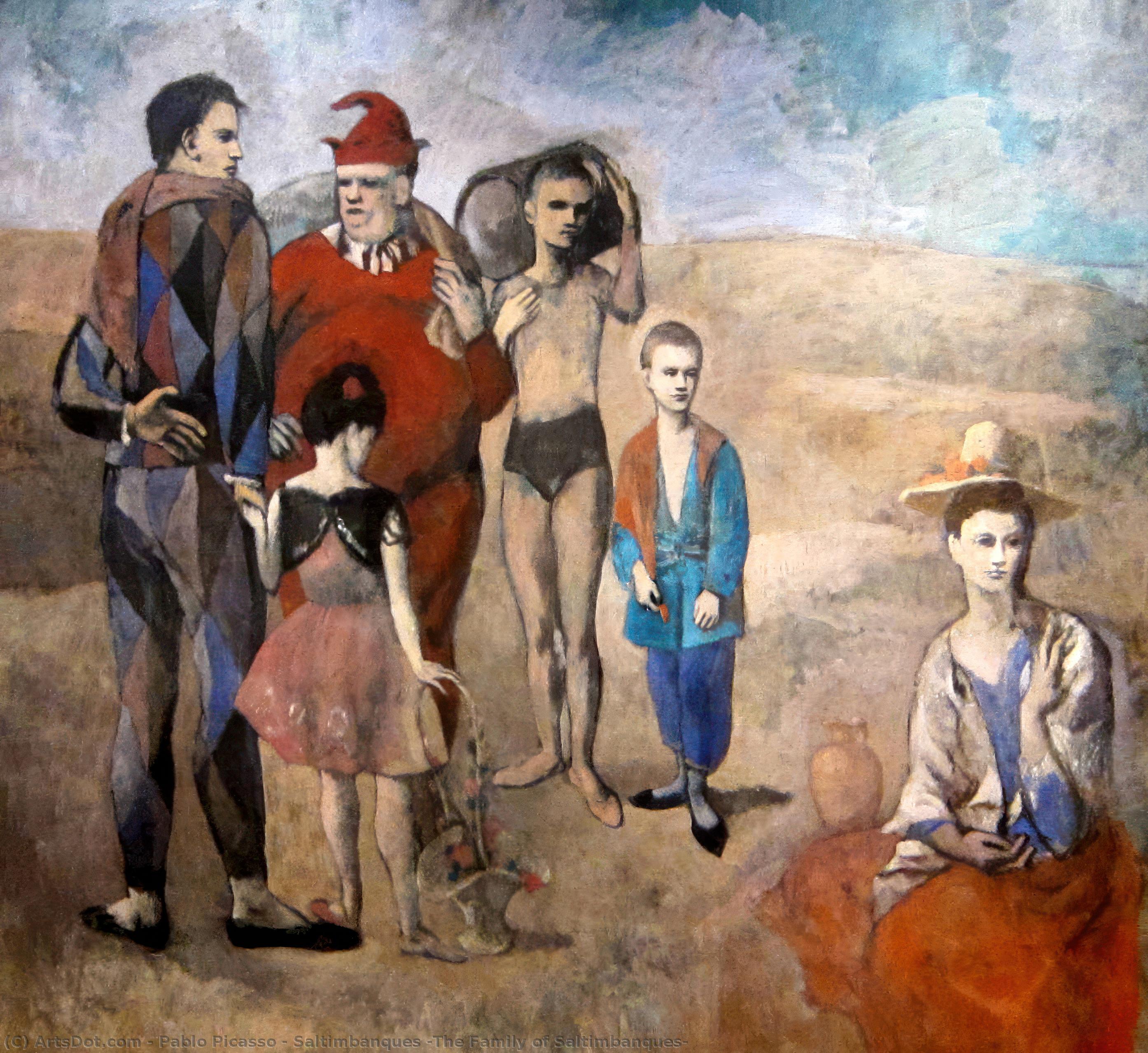 順序 「アート再現 ソルティムバンク(ソルティムバンクの家族), 1905 バイ Pablo Picasso (に触発された) (1881-1973, Spain) | ArtsDot.com