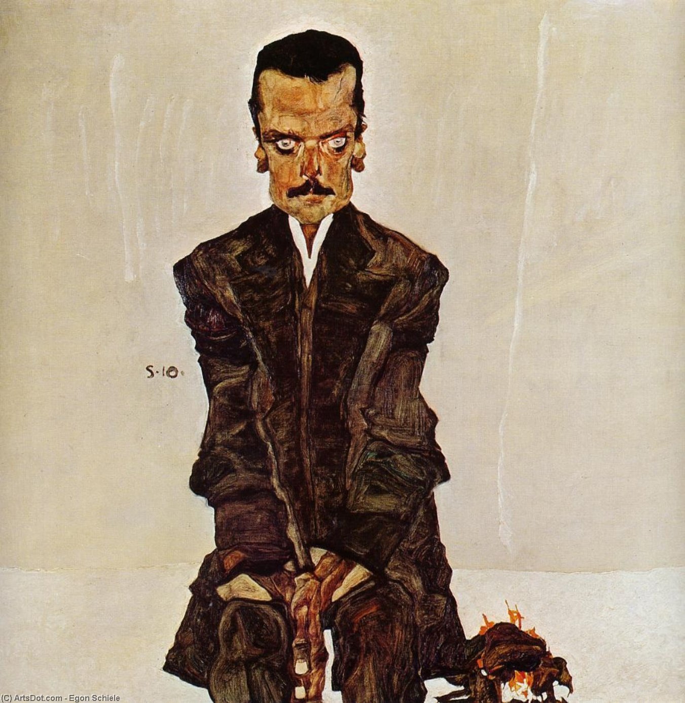 Order Artwork Replica Portrait of the Publisher Eduard Kosmack, 1910 by Egon Schiele (1890-1918, Croatia) | ArtsDot.com